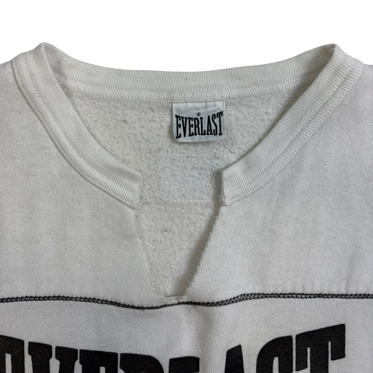 Vintage Everlast Cut-Off Sleeveless Sweatshirt White