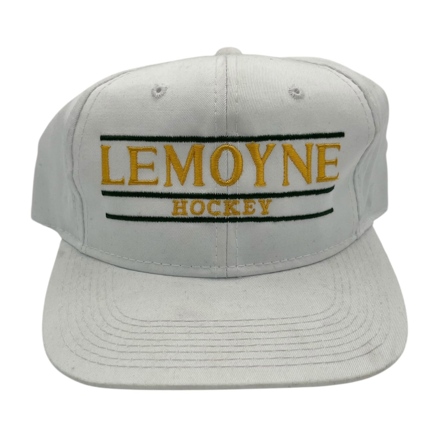 Vintage Lemoyne College Hockey Snapback Hat White