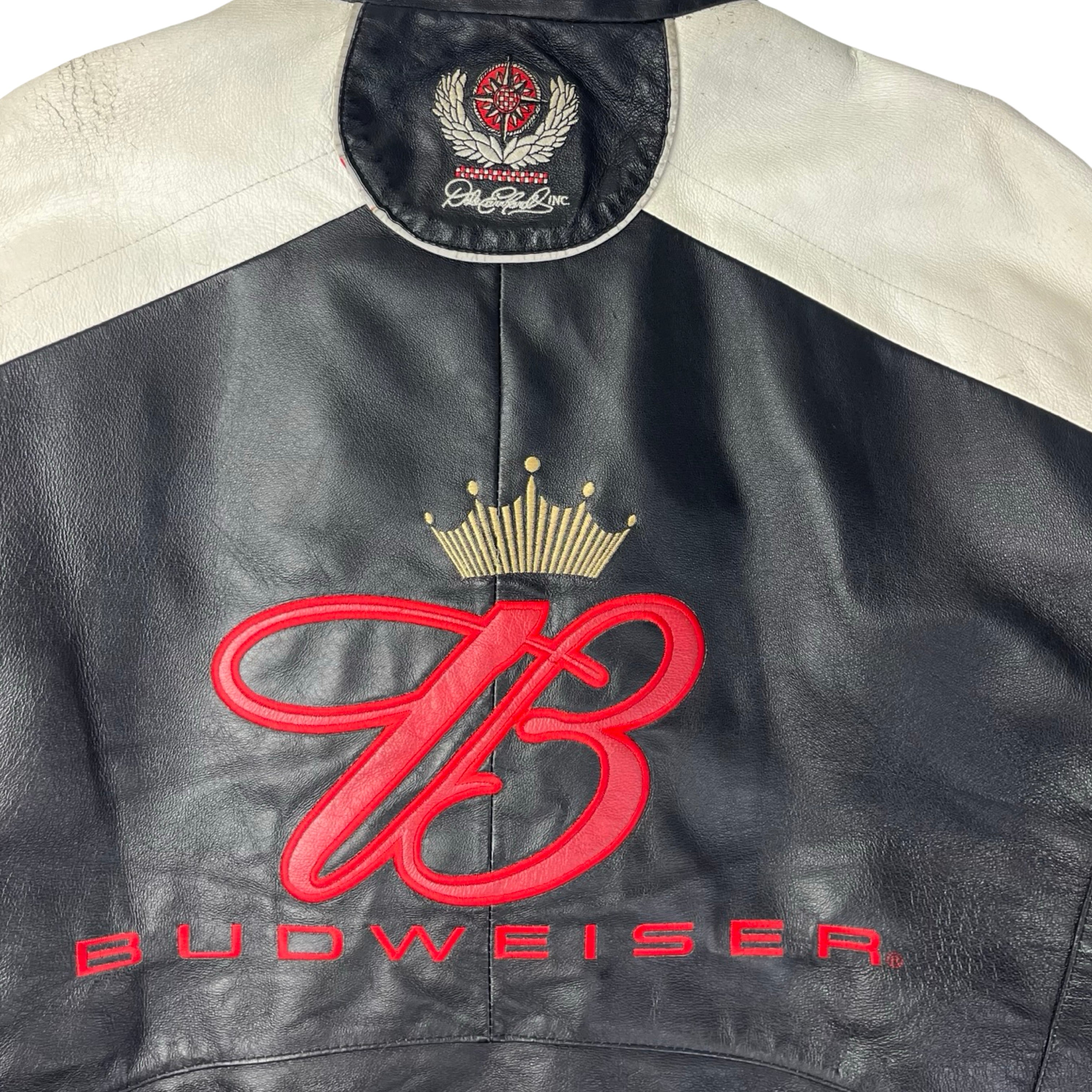 Vintage Chase Authentics Dale Earnhardt Budweiser Leather Nascar Jacket