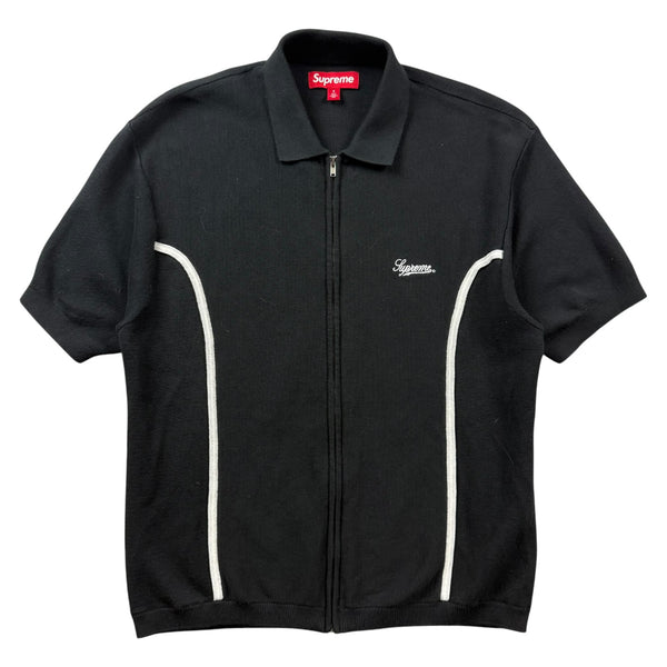Supreme Piping Zip Up Black