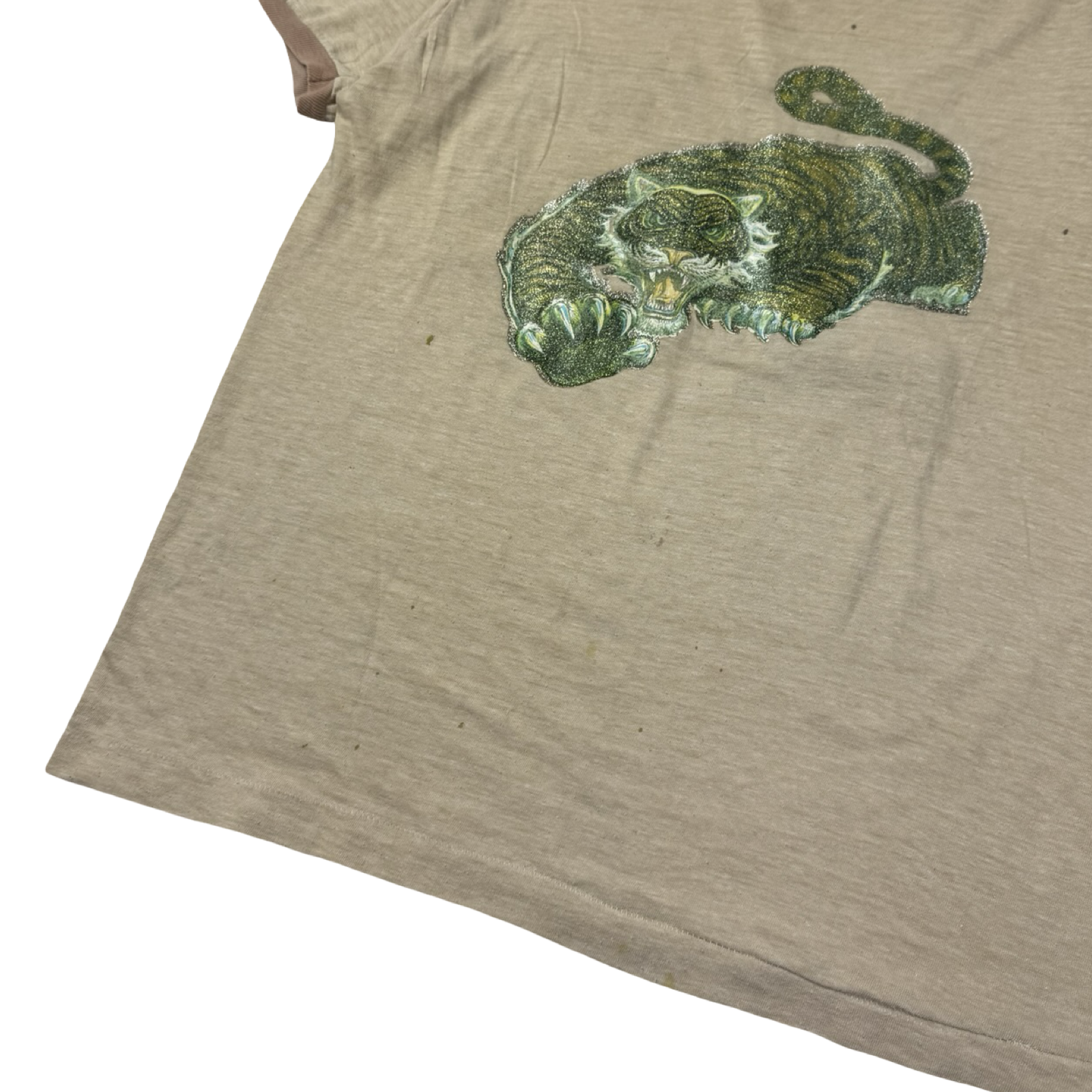Vintage 70s Tiger “Putting It All On The Line” Ringer T-Shirt