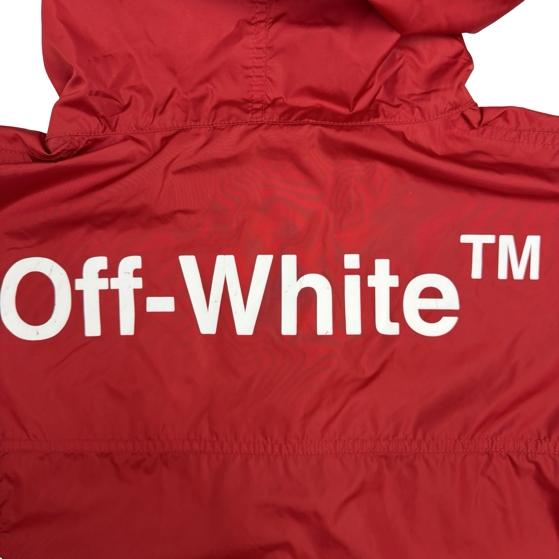 Off White Windbreaker Jacket Red