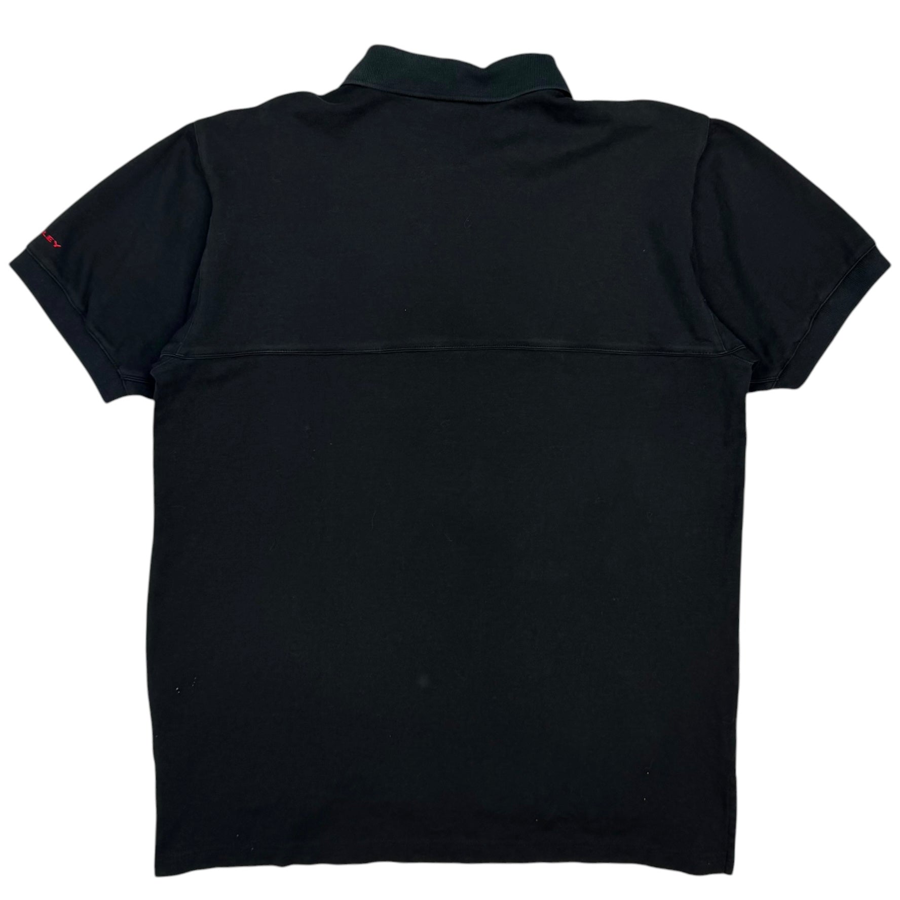Vintage Oakley Quarter Zip Polo Shirt Black