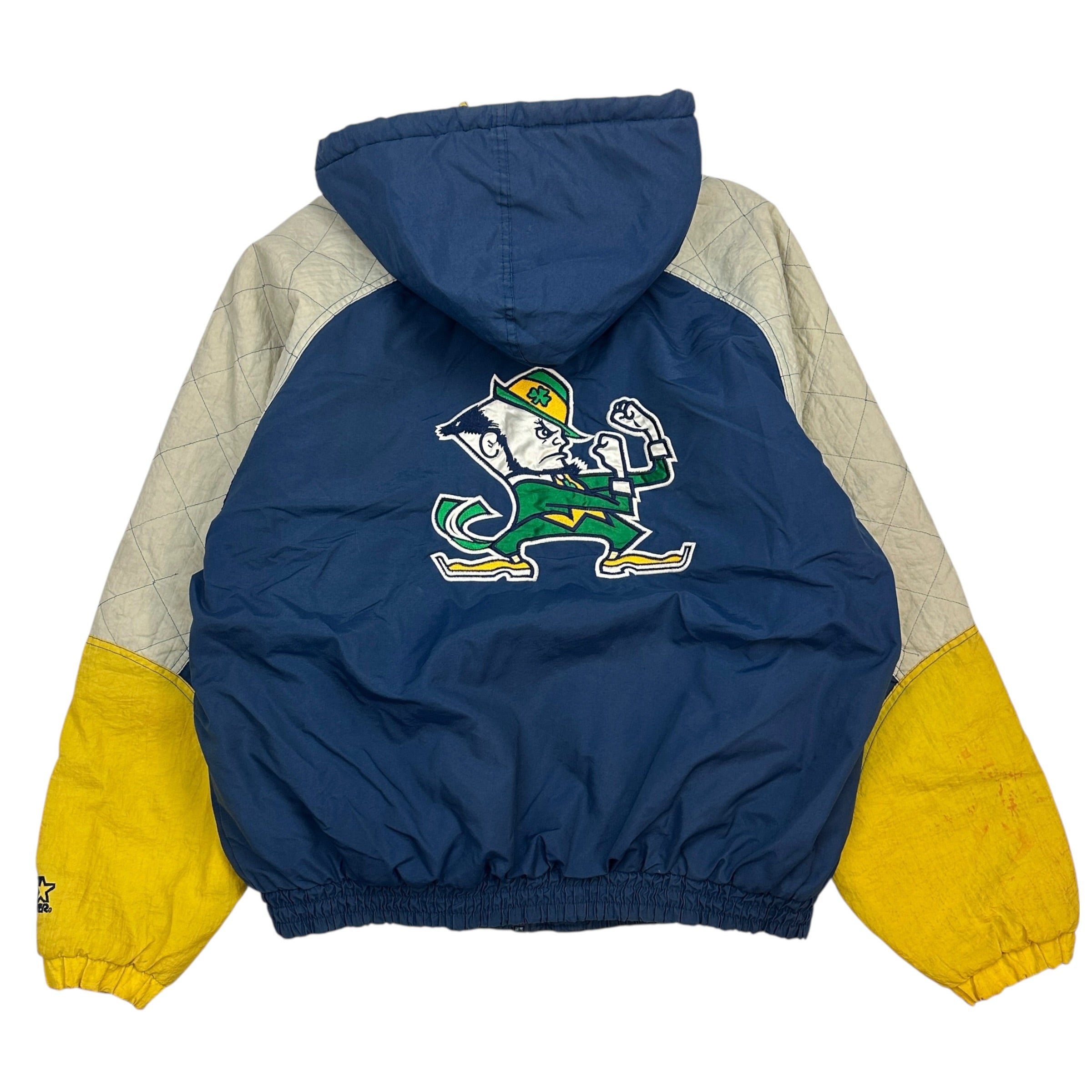 Vintage Starter Notre Dame Insulated Jacket Yellow/Blue