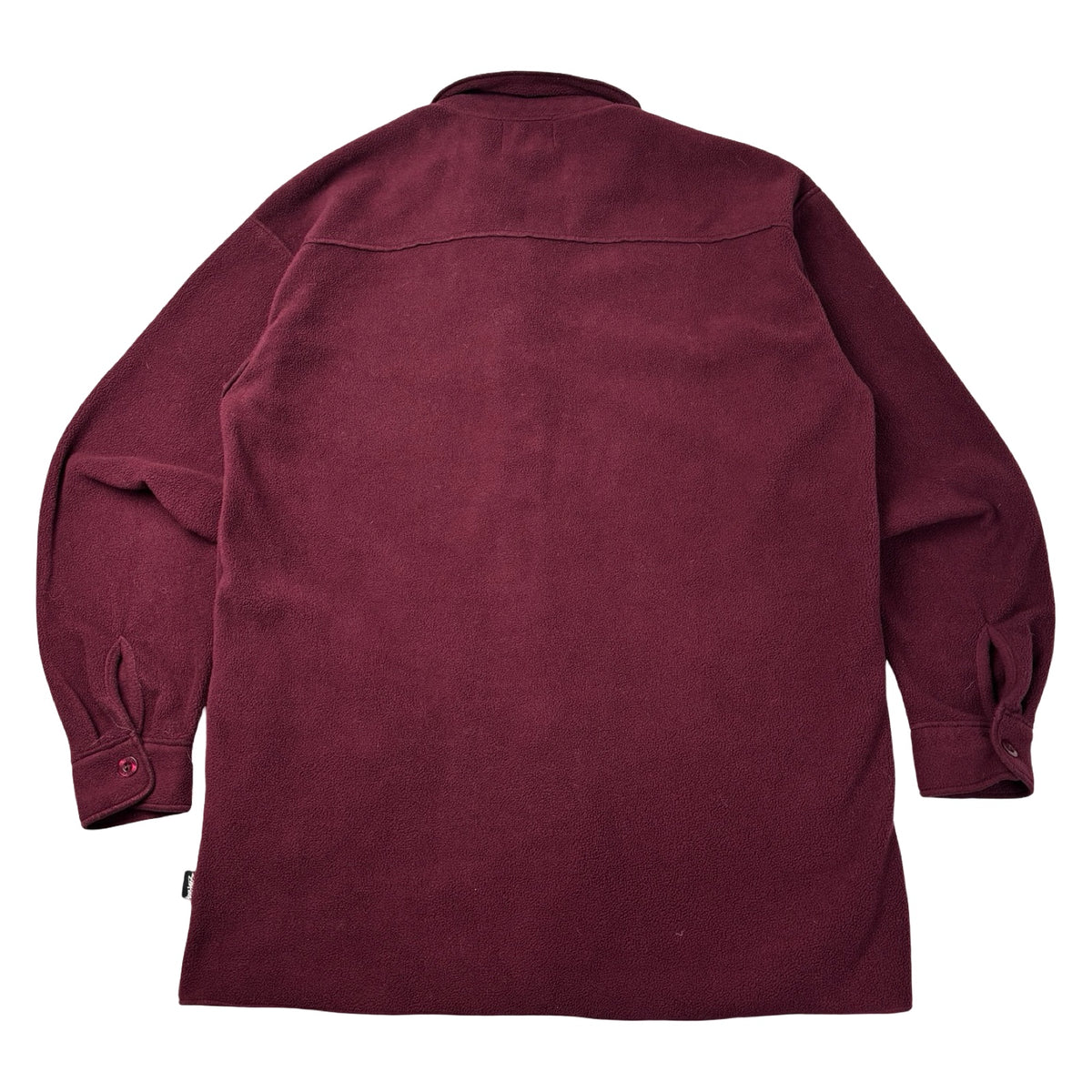 Stussy Polar Fleece Button-Up Shirt Cherry