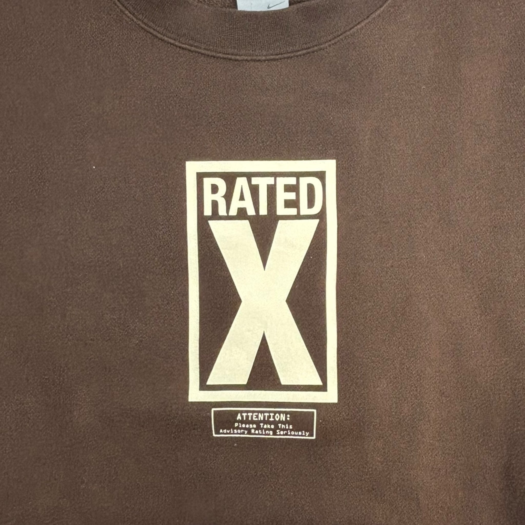 Vintage Y2K Nike X-Rated Air Trainer Crewneck Brown