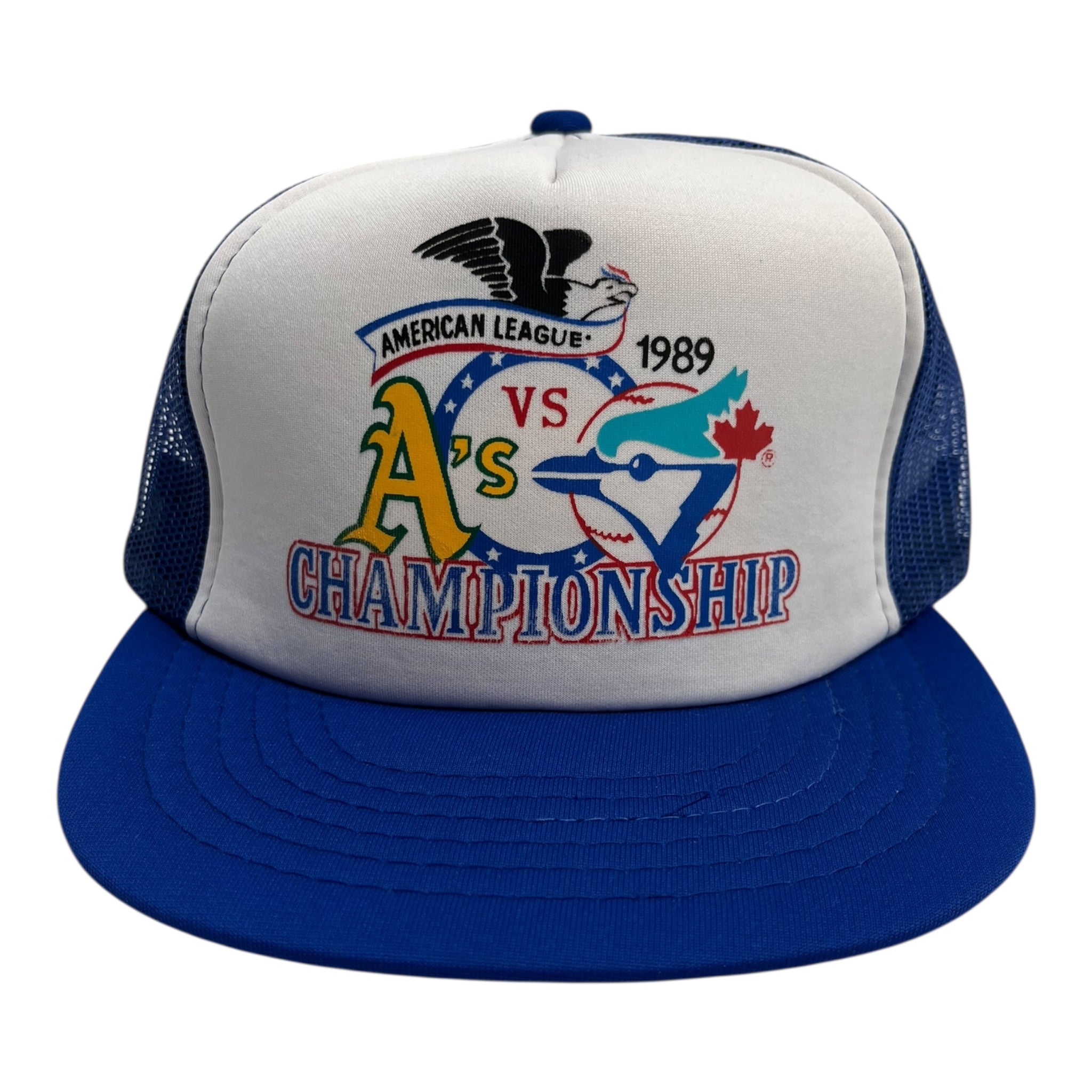 1989 Oakland A’s vs Toronto Blue Jays Championship Trucker Hat