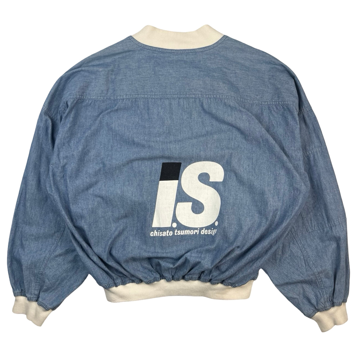 Issey Miyake Sport Chambray Denim Bomber Jacket