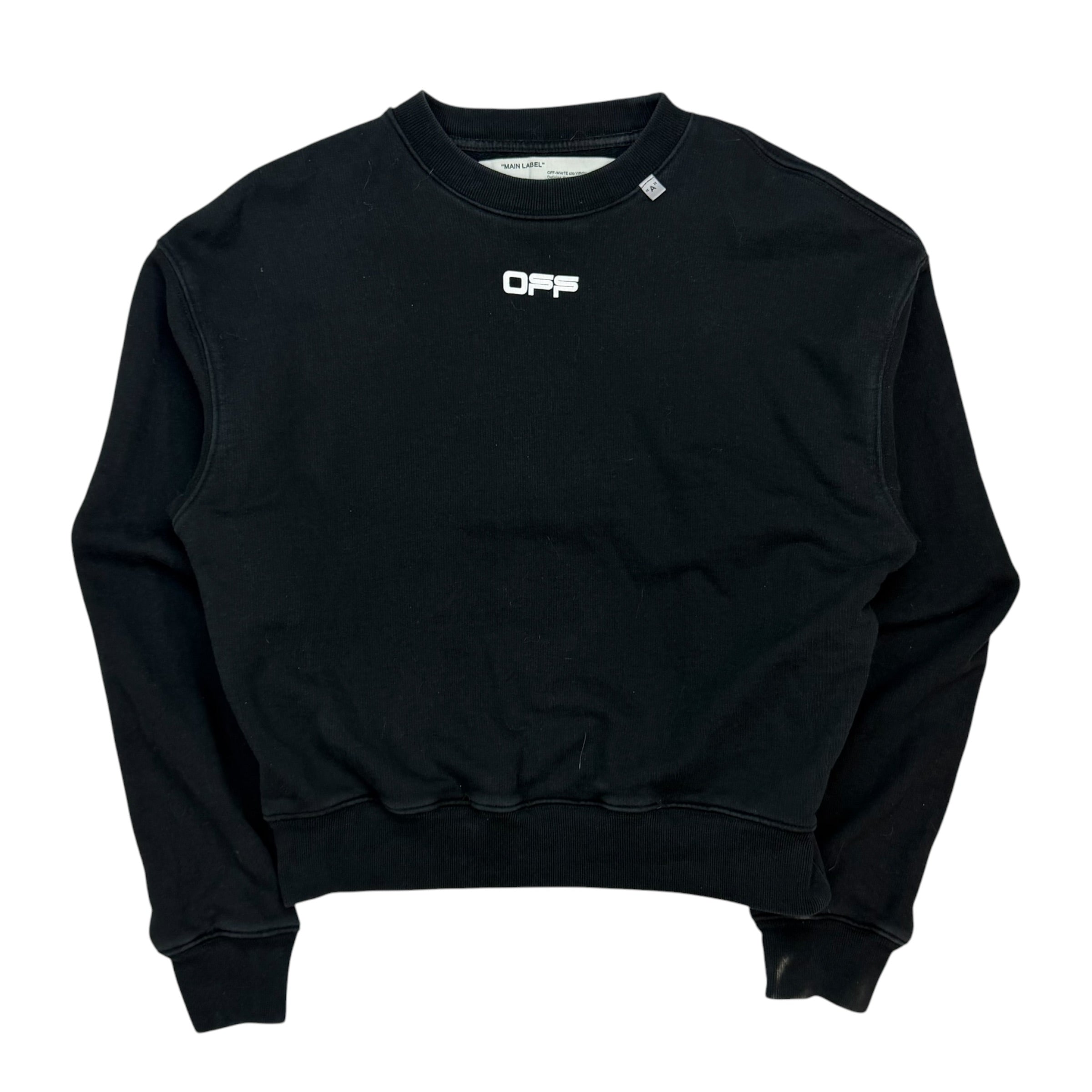 Off White Wavy Line Crewneck Black