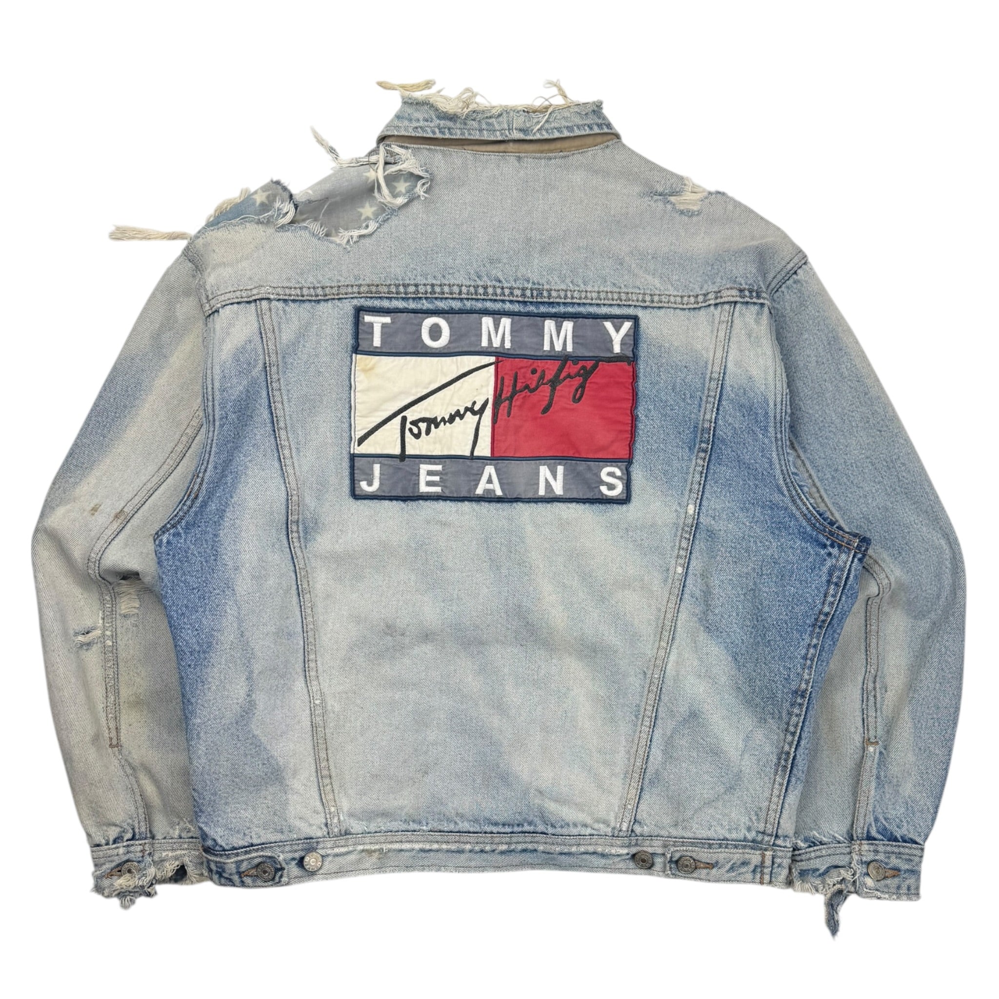 Vintage Distressed Tommy Hilfiger ‘USA’ Denim Jacket