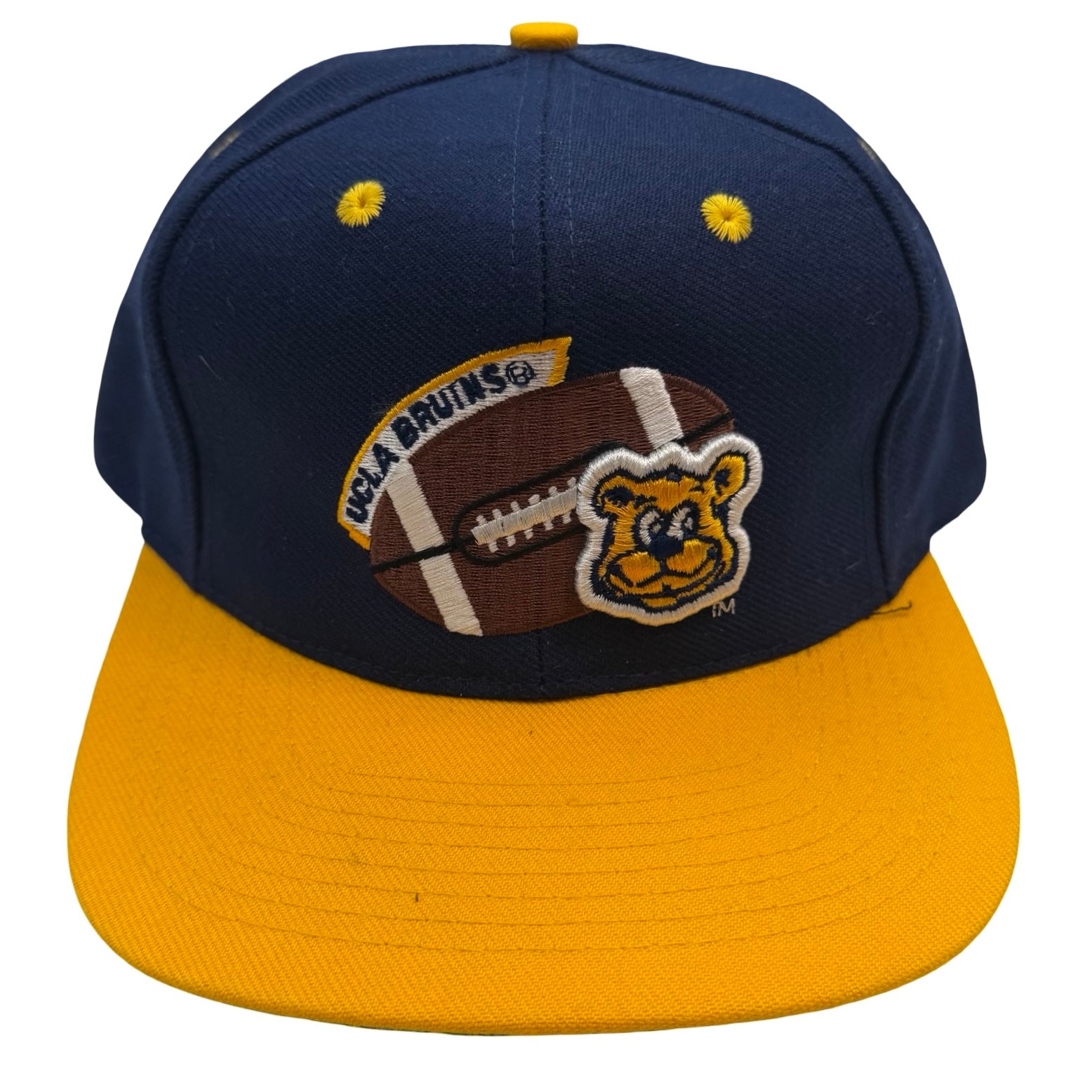 Vintage UCLA Bruins Bear Snapback Navy/Yellow