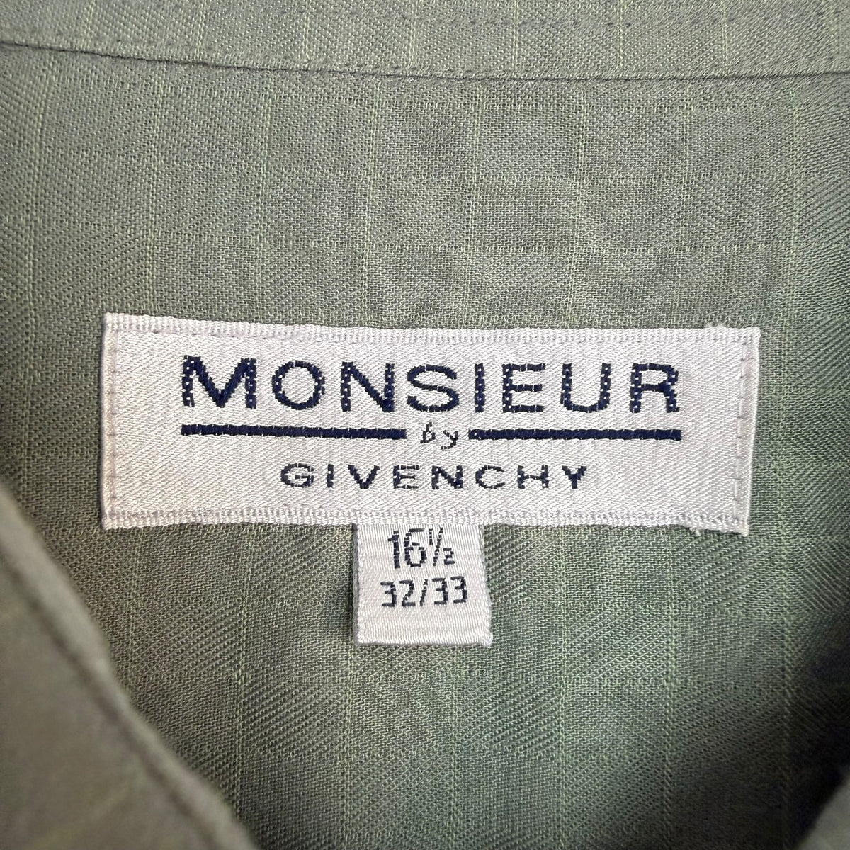 Vintage Monsieur Givenchy Button Up Shirt Light Green
