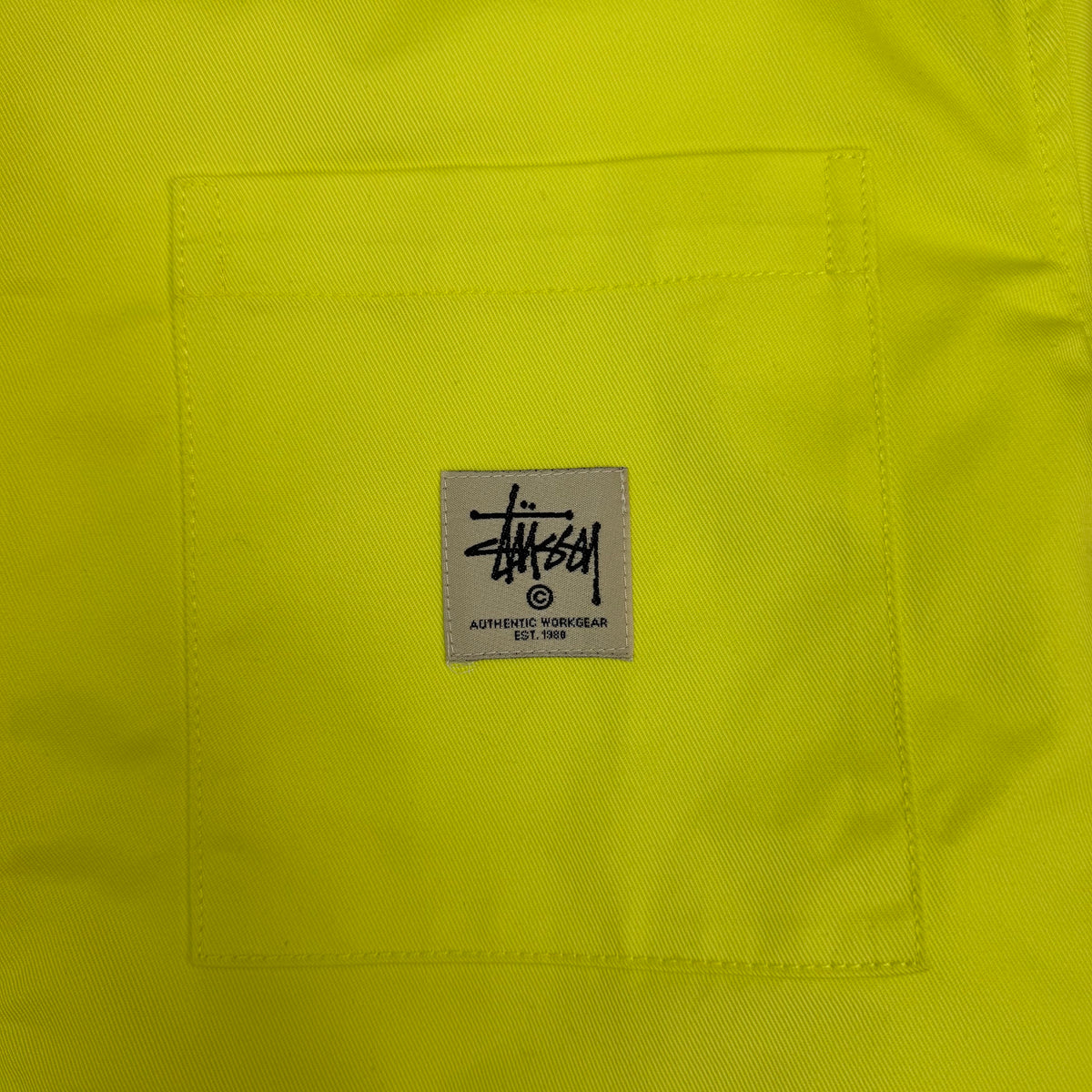Stussy Zip Up Work LS Shirt Yellow