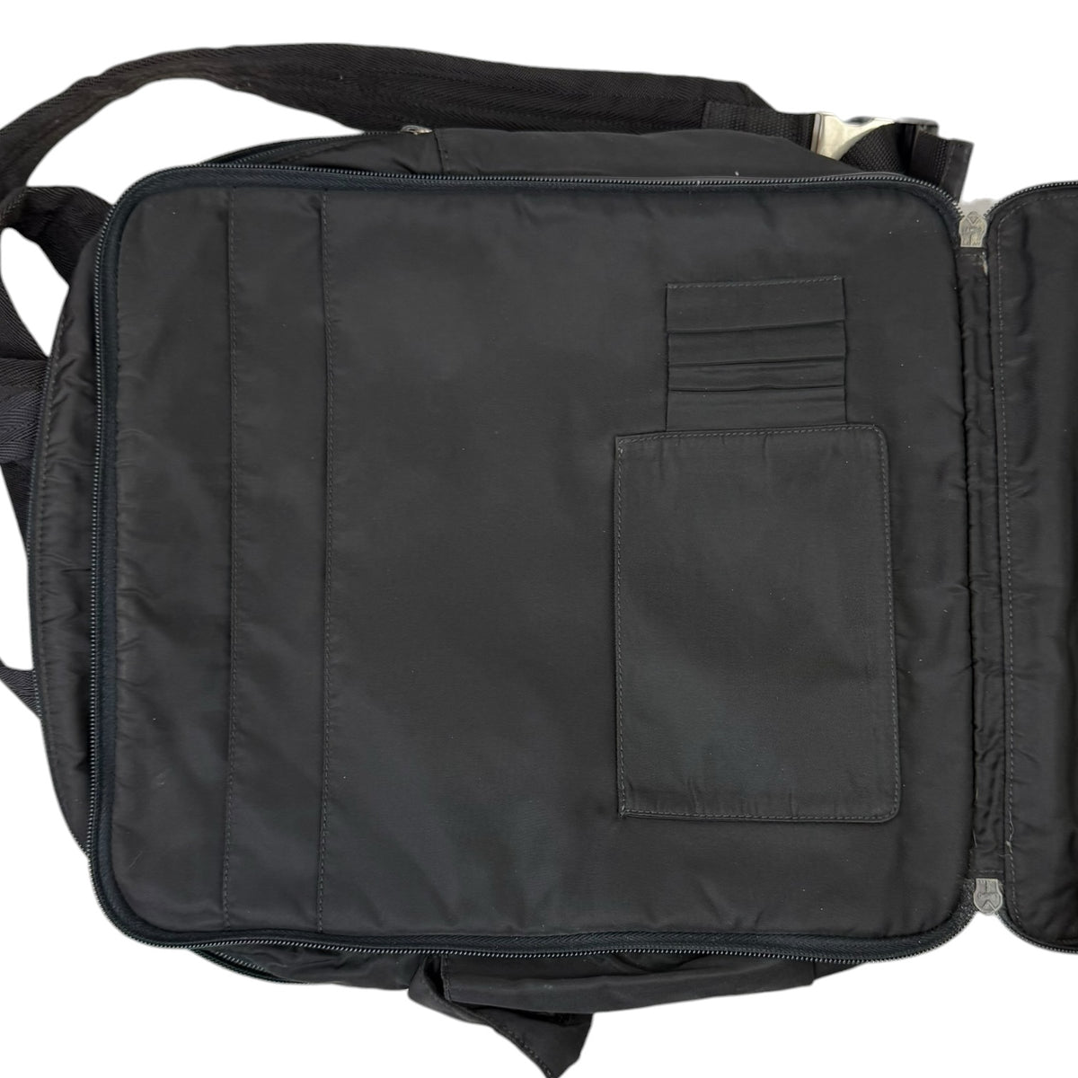 Prada Nylon Square Laptop Bag Black