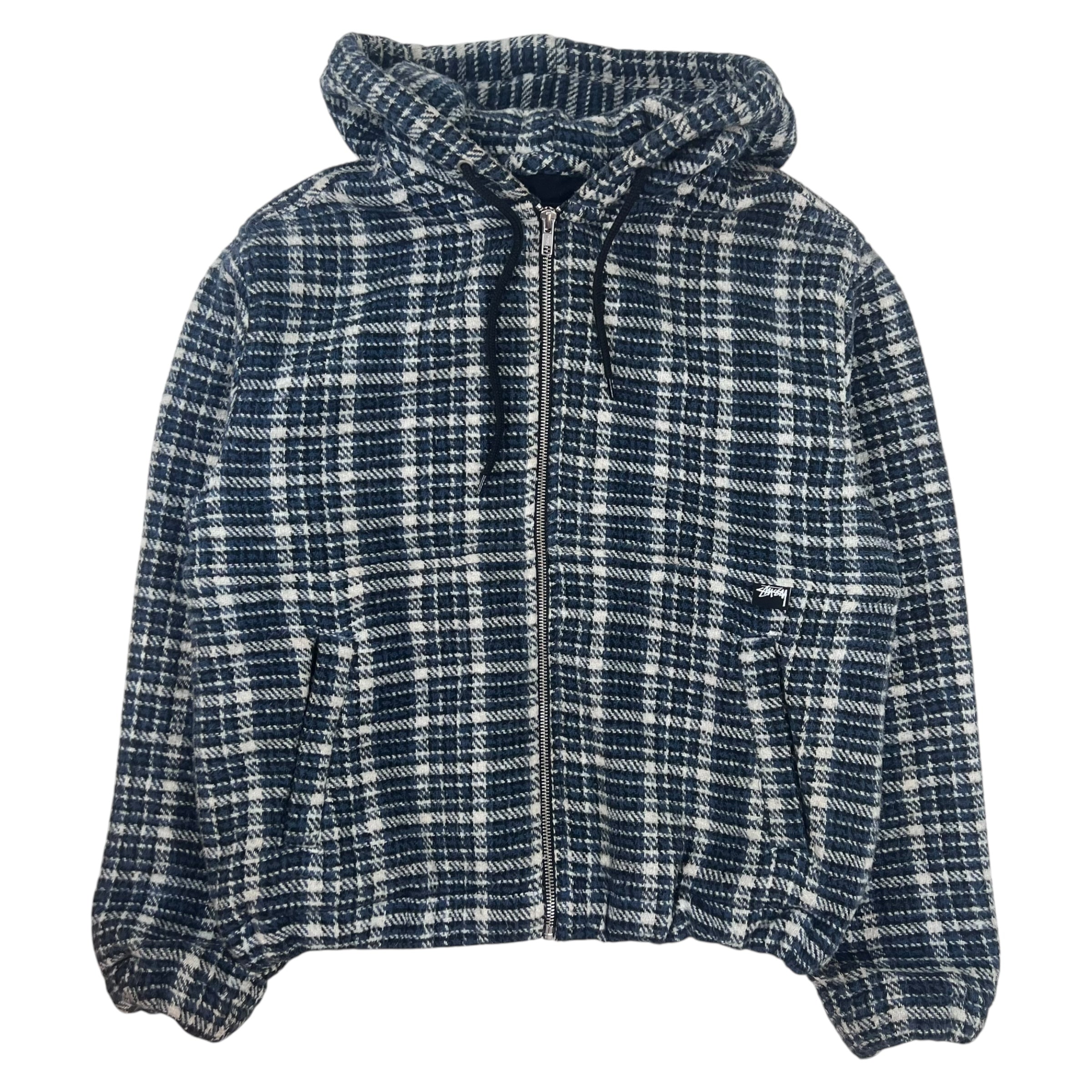 Stussy Blue Plaid Lined Work Jacket