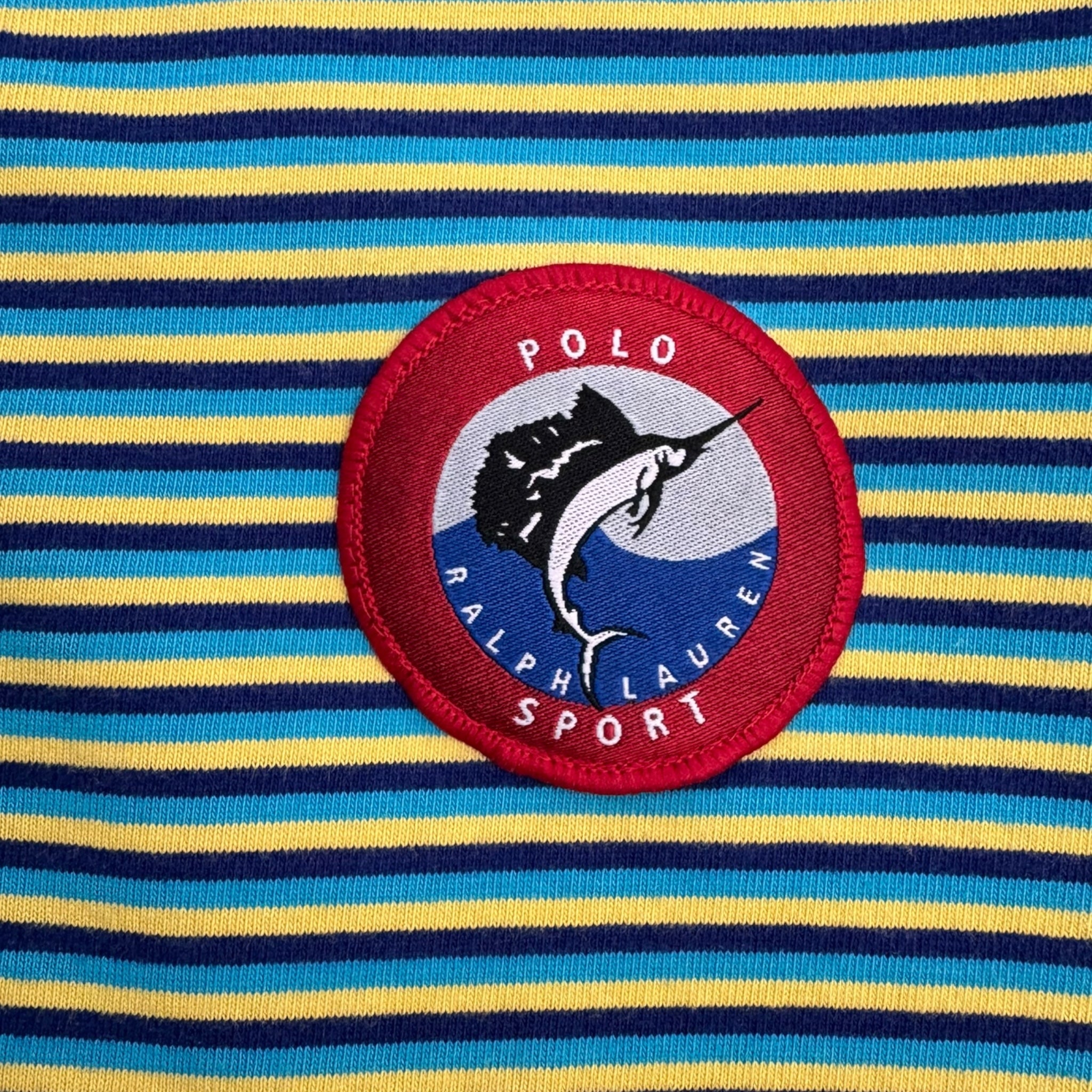 Vintage Polo Sport Striped Henley Shirt