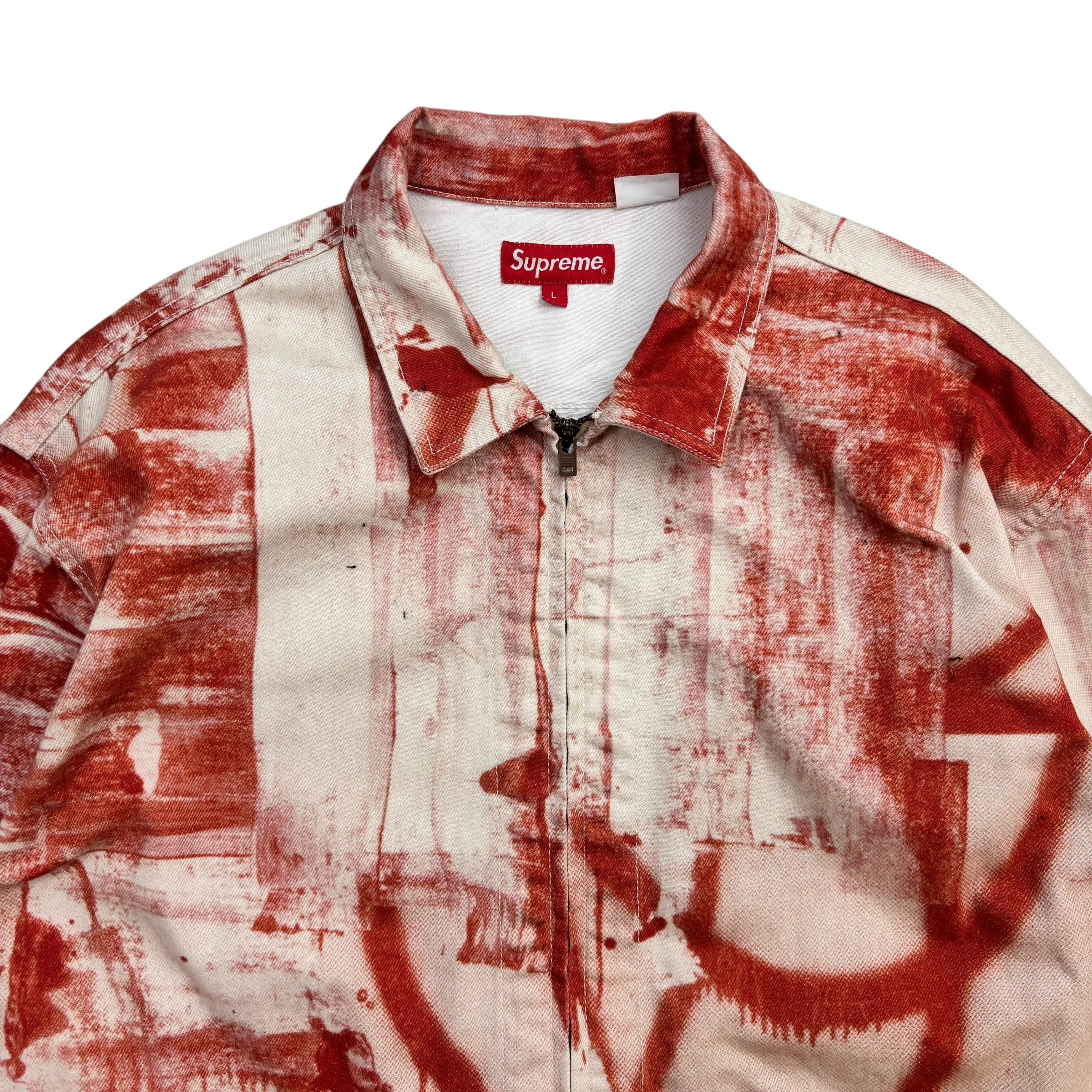 Supreme X Christopher Wool Denim Jacket Red