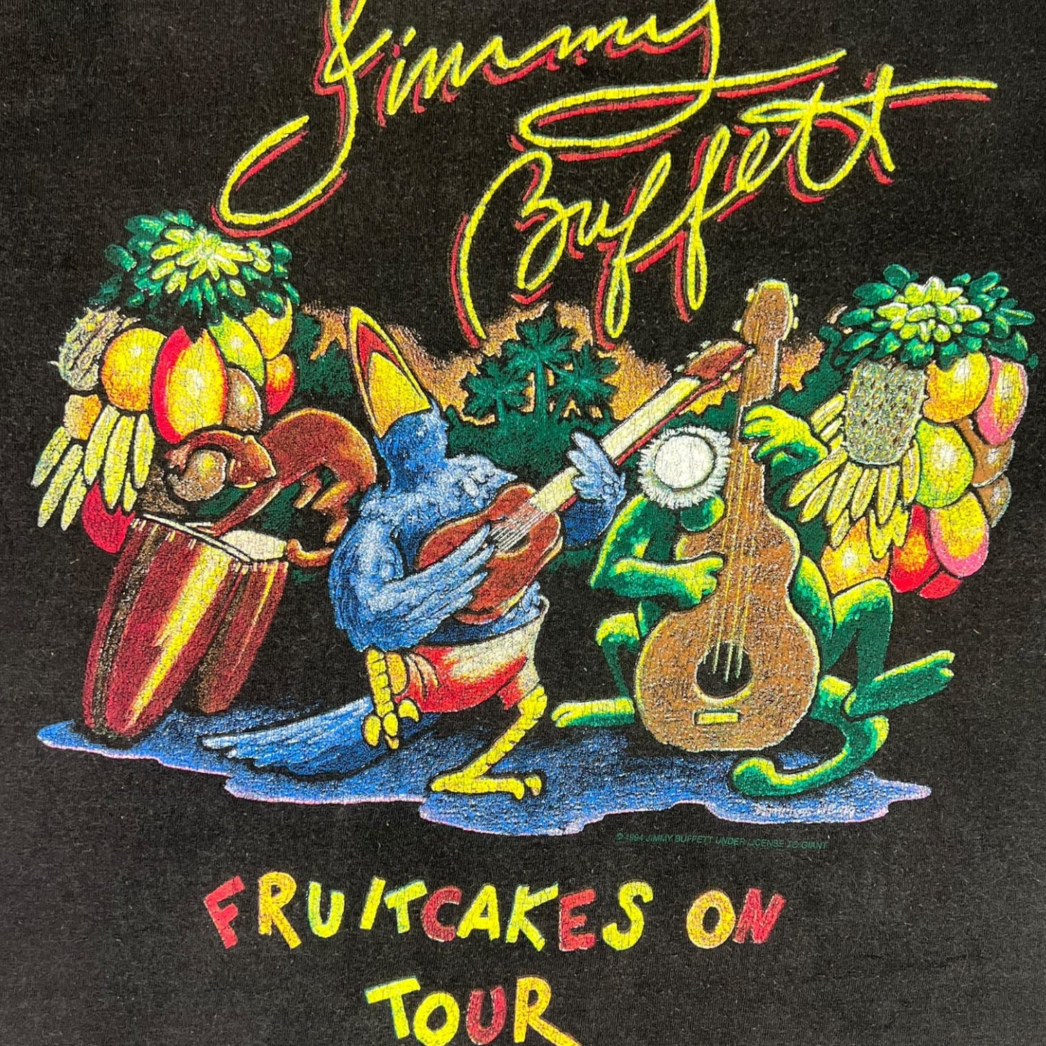 Vintage 94’ Jimmy Buffett “Fruitcakes On Tour” T-Shirt Black