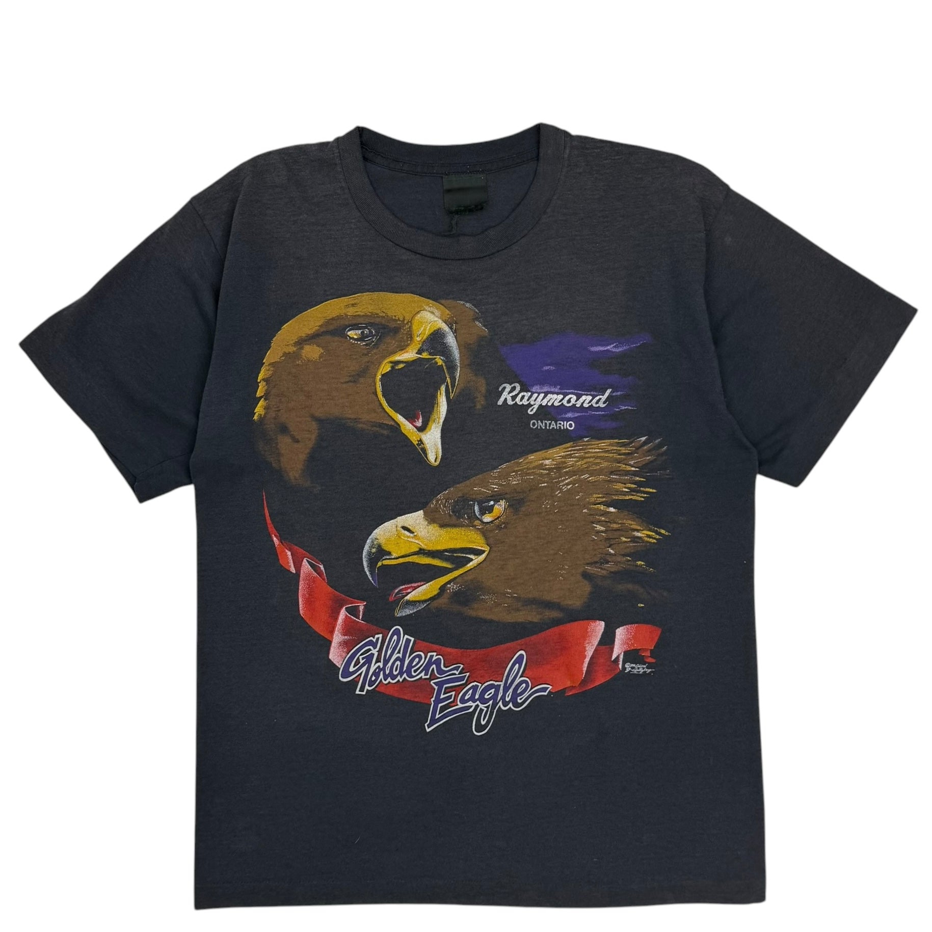 Vintage Golden Eagle Raymond Ontario Tee Faded Black