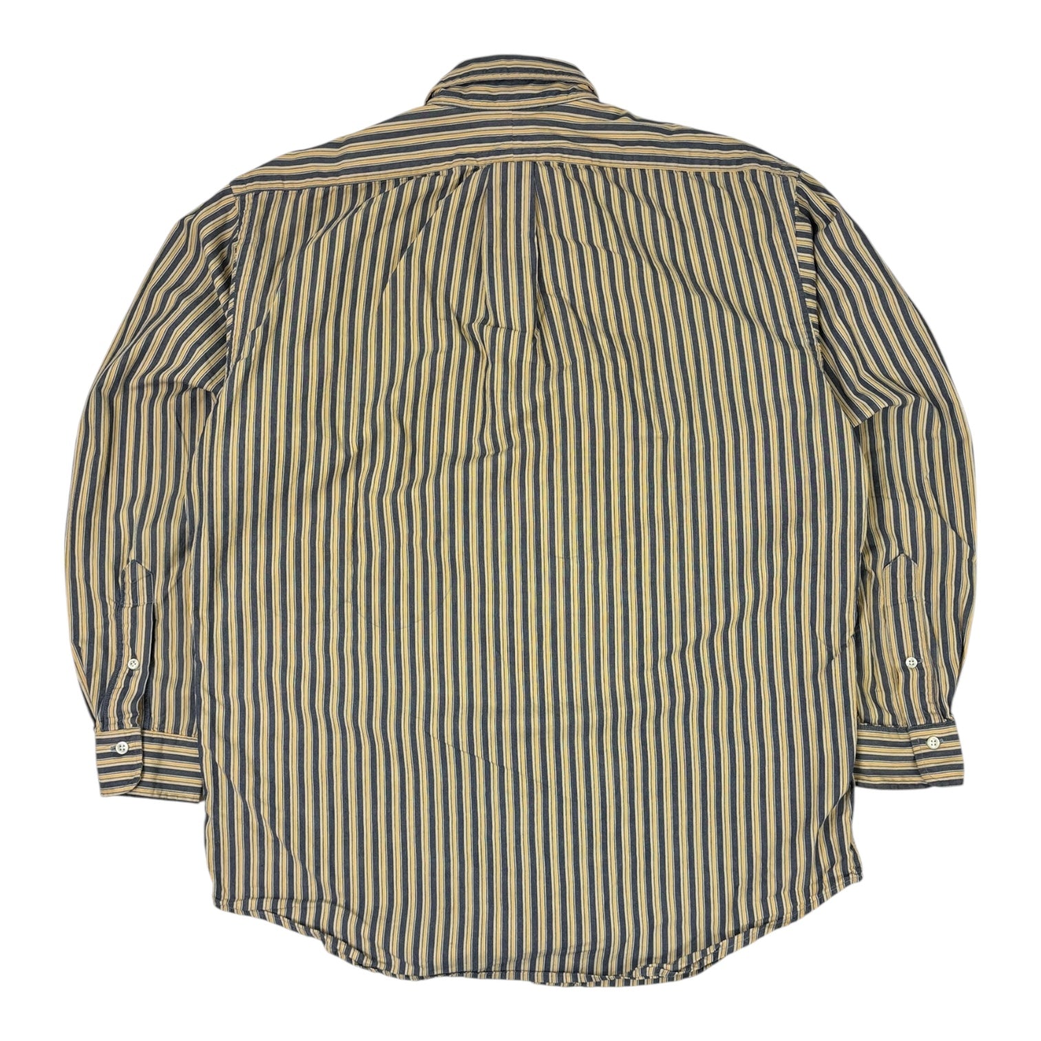 Vintage Polo Ralph Lauren Striped Button-Up Shirt Yellow/Navy