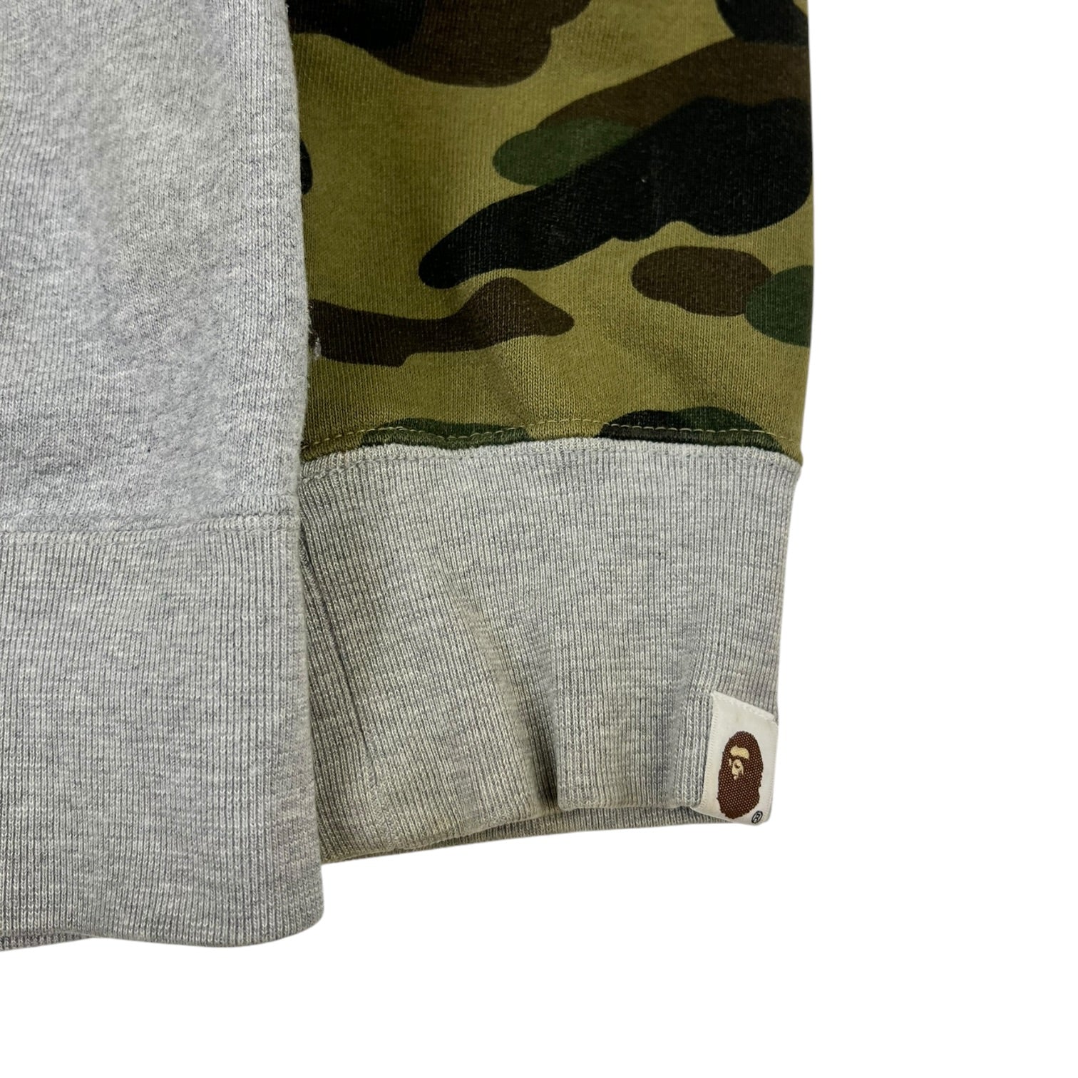 A Bathing Ape Camo Shark Full Zip Hoodie Grey