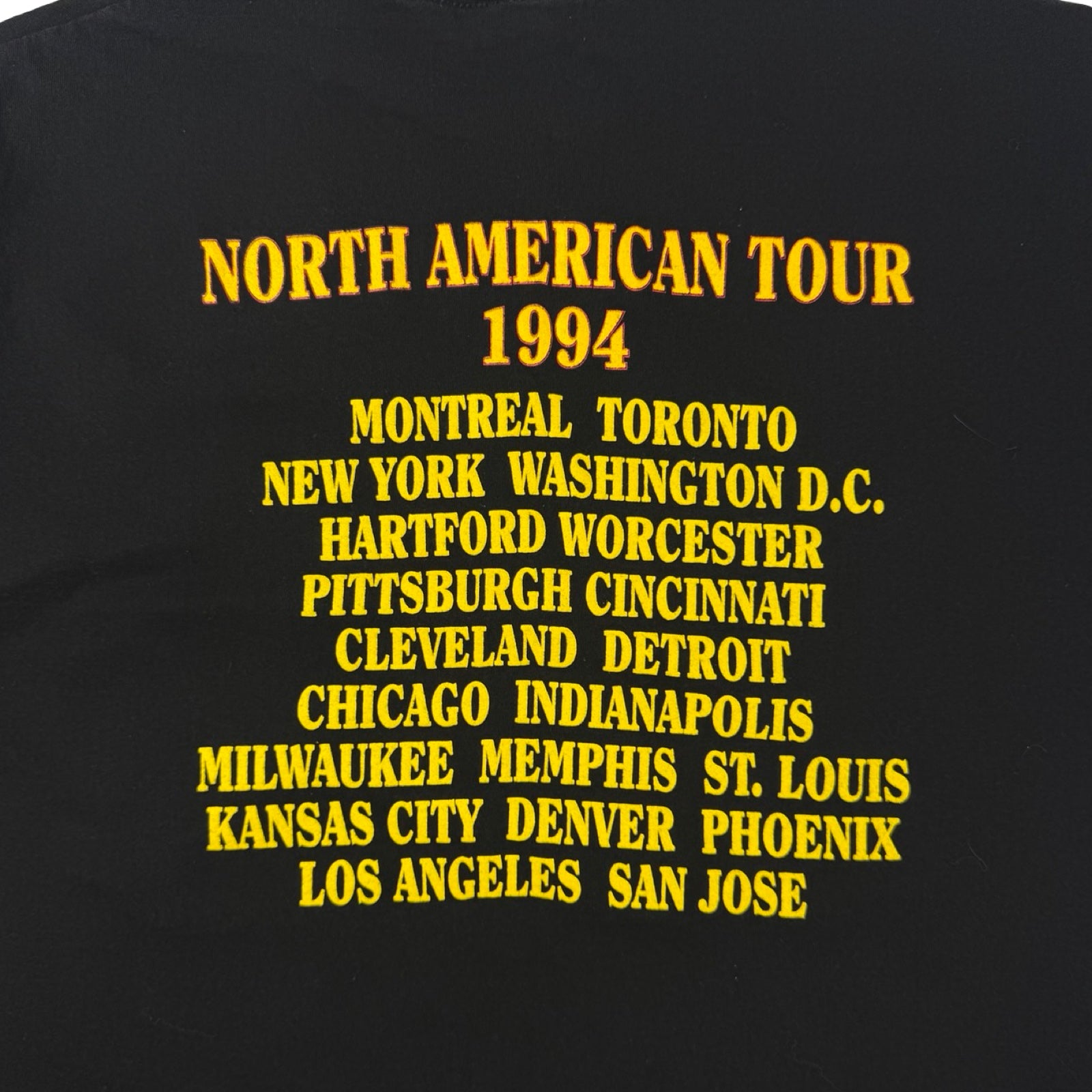1994 Eric Clapton NA Tour T-Shirt Black