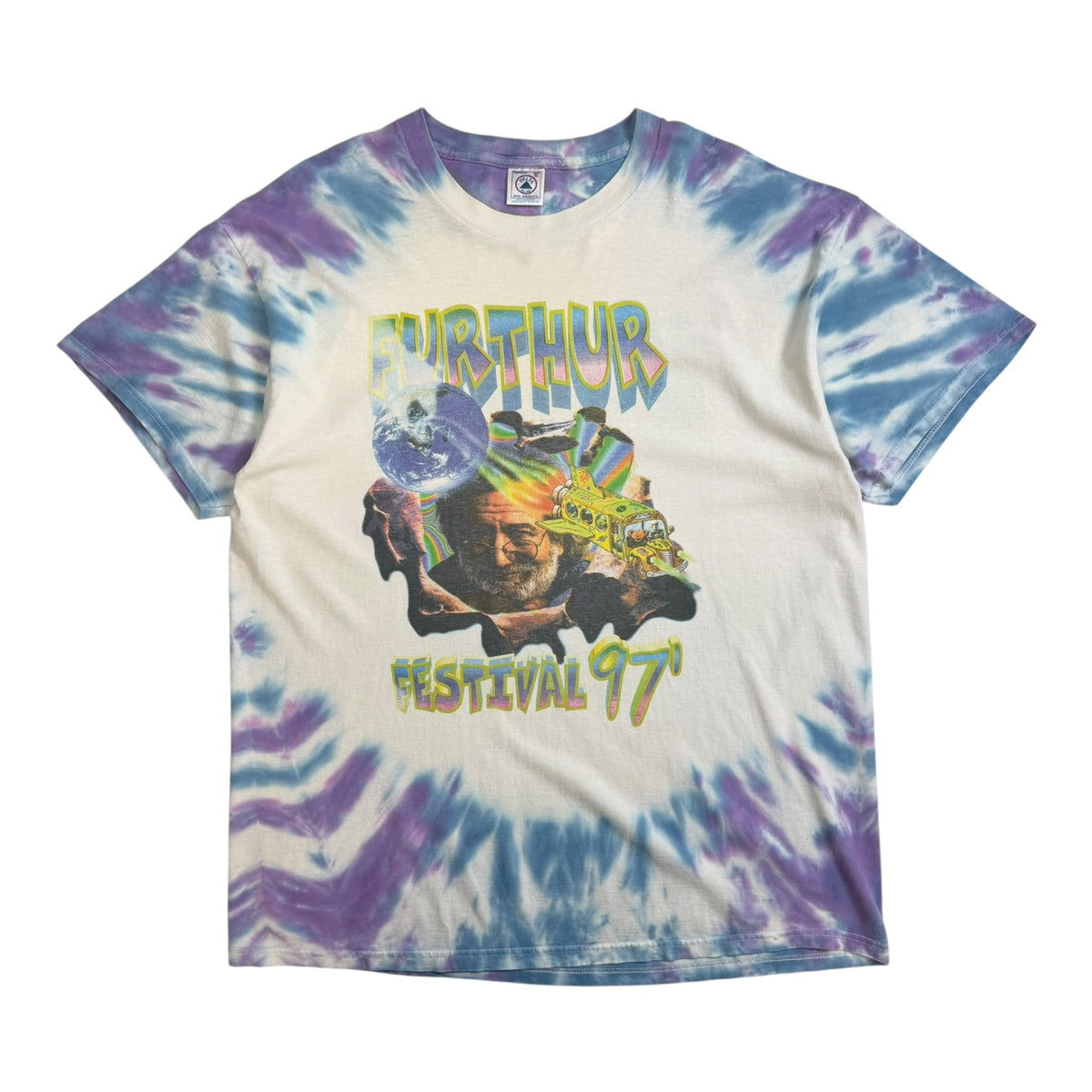 Vintage 1997 Furthur Festival Jerry Garcia Tie Dye T-Shirt