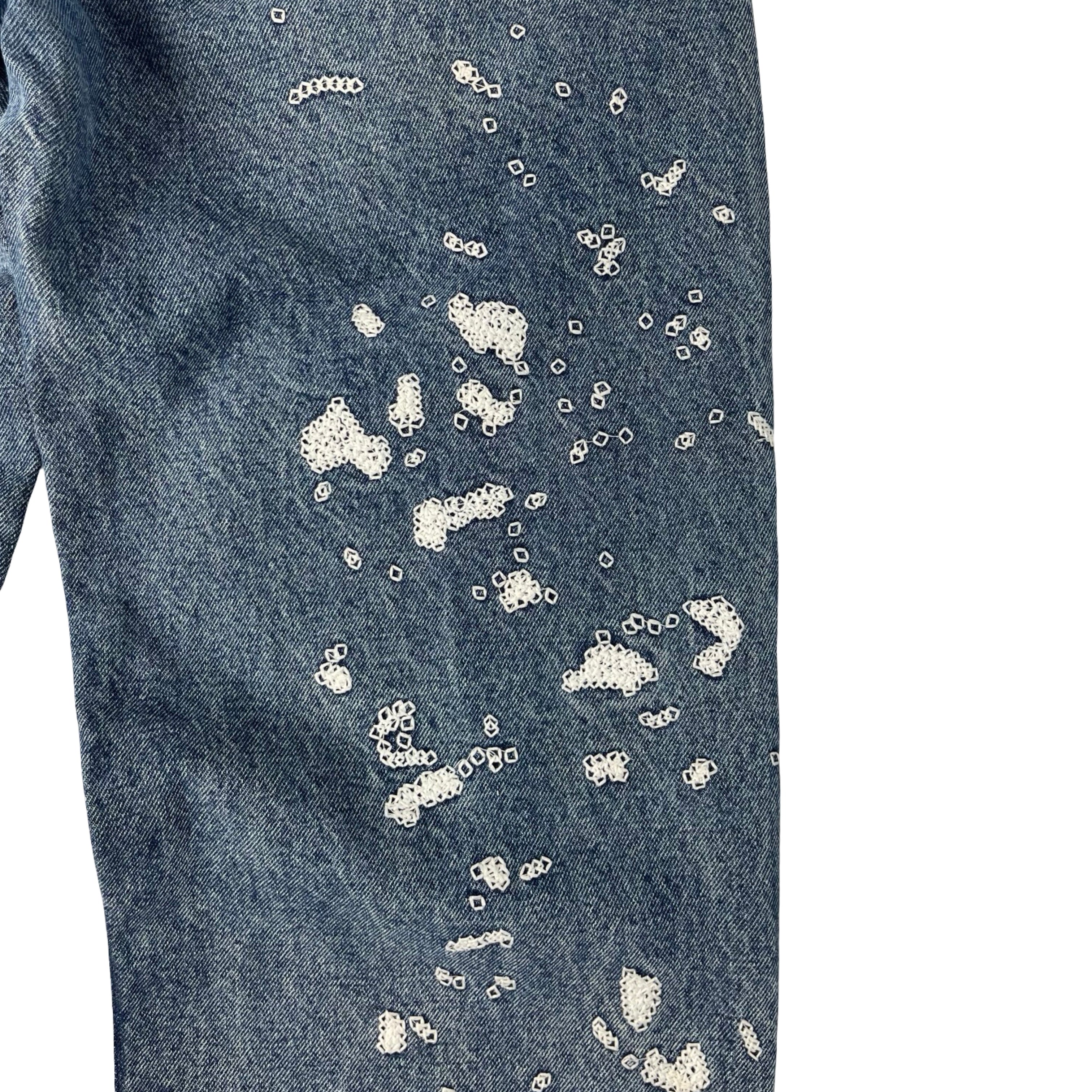 Fugazi Chain Splatter Denim Blue