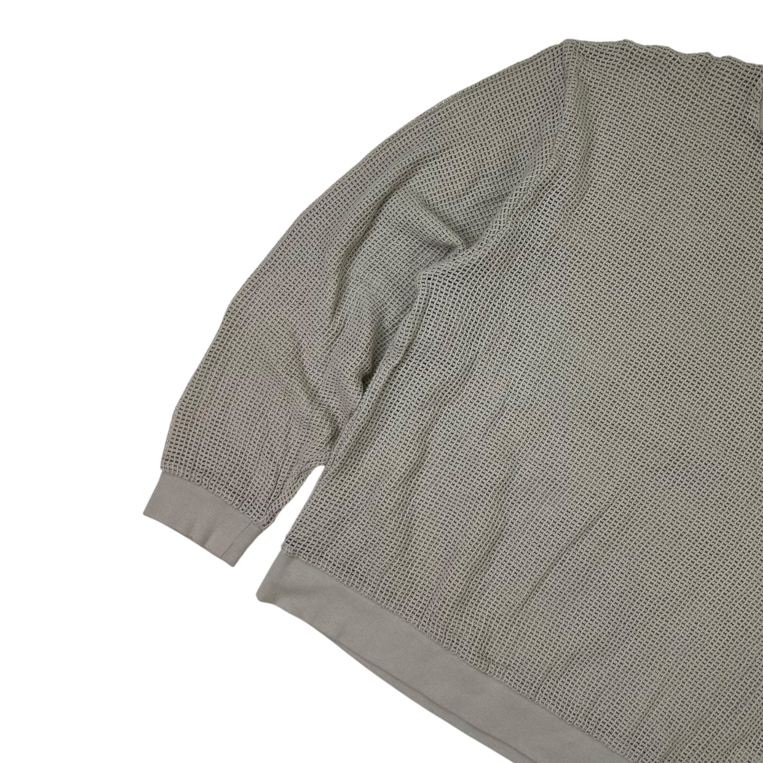 Stussy Cotton Mesh Long Sleeve T-Shirt Cream