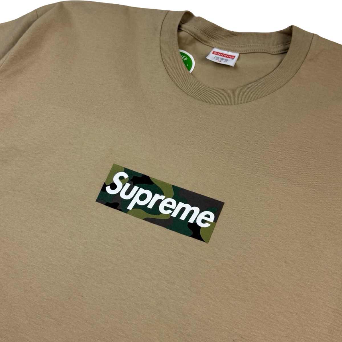 Supreme Camo Box Logo Tee Khaki