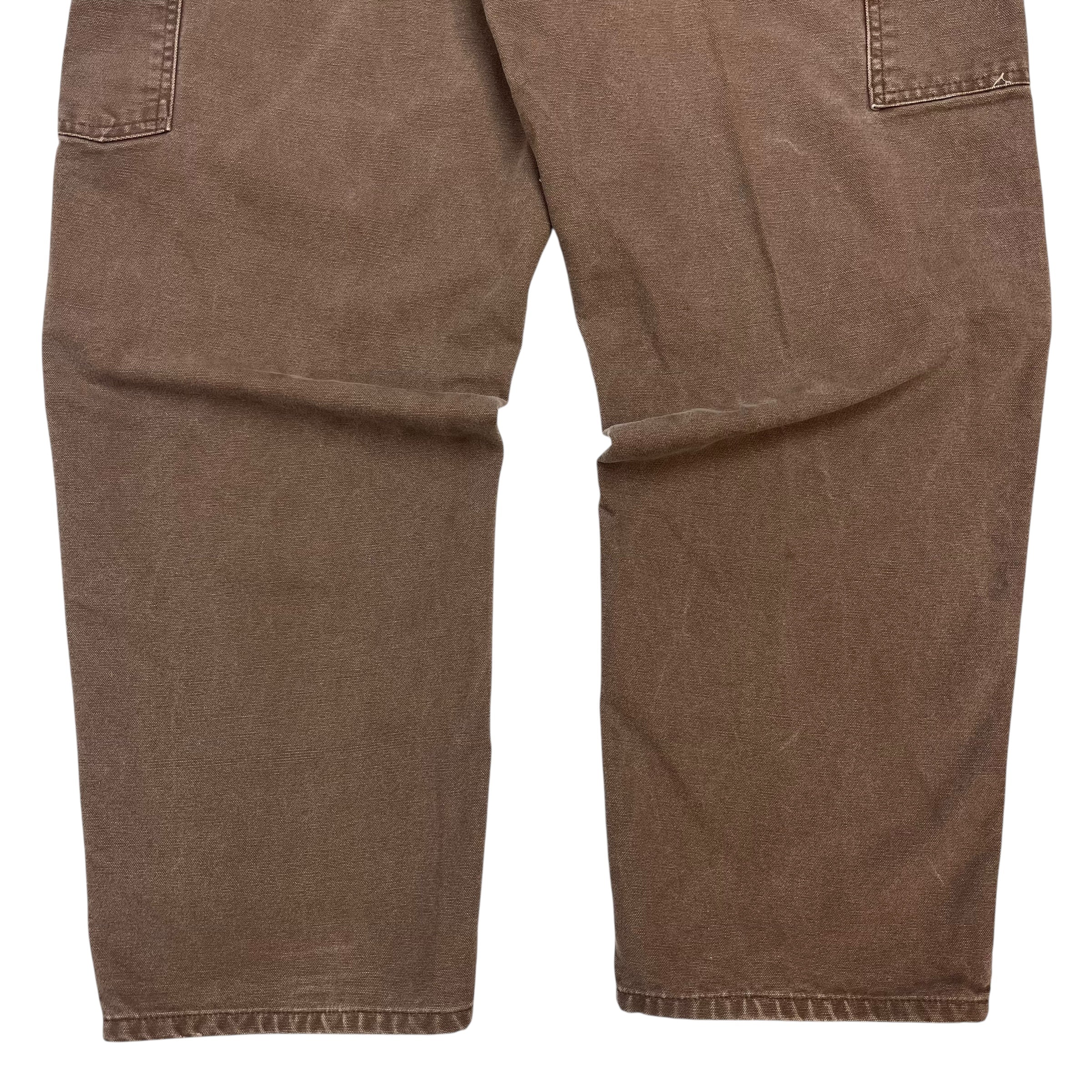 Vintage Carhartt Dungaree Denim Work Pants Brown
