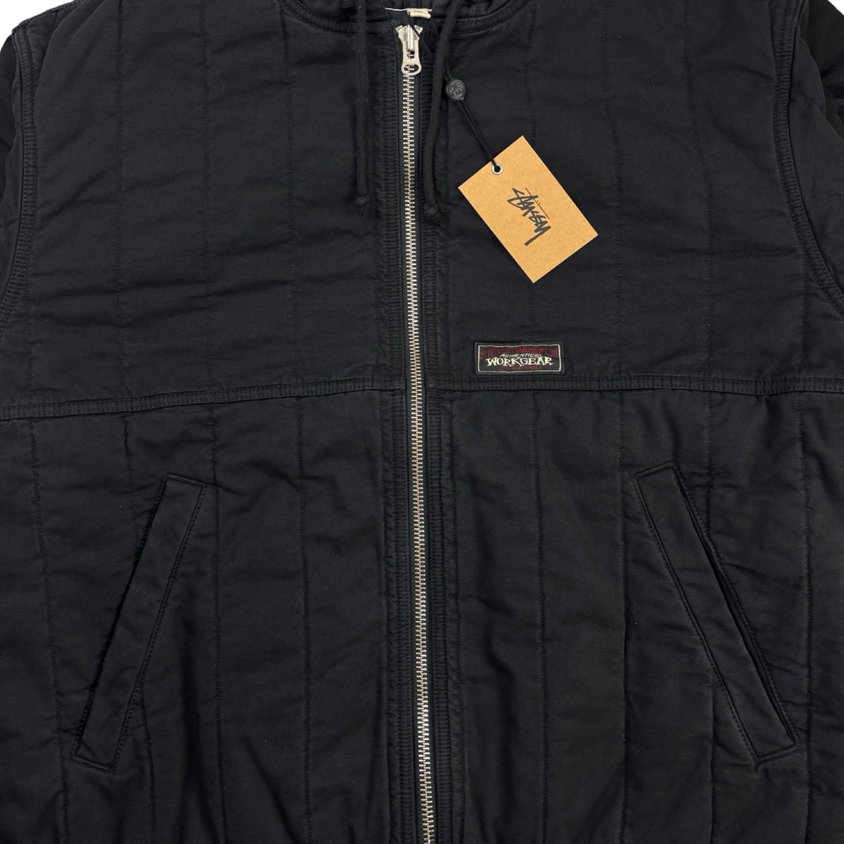 Stussy Workwear Quilted Canvas Jacket Black