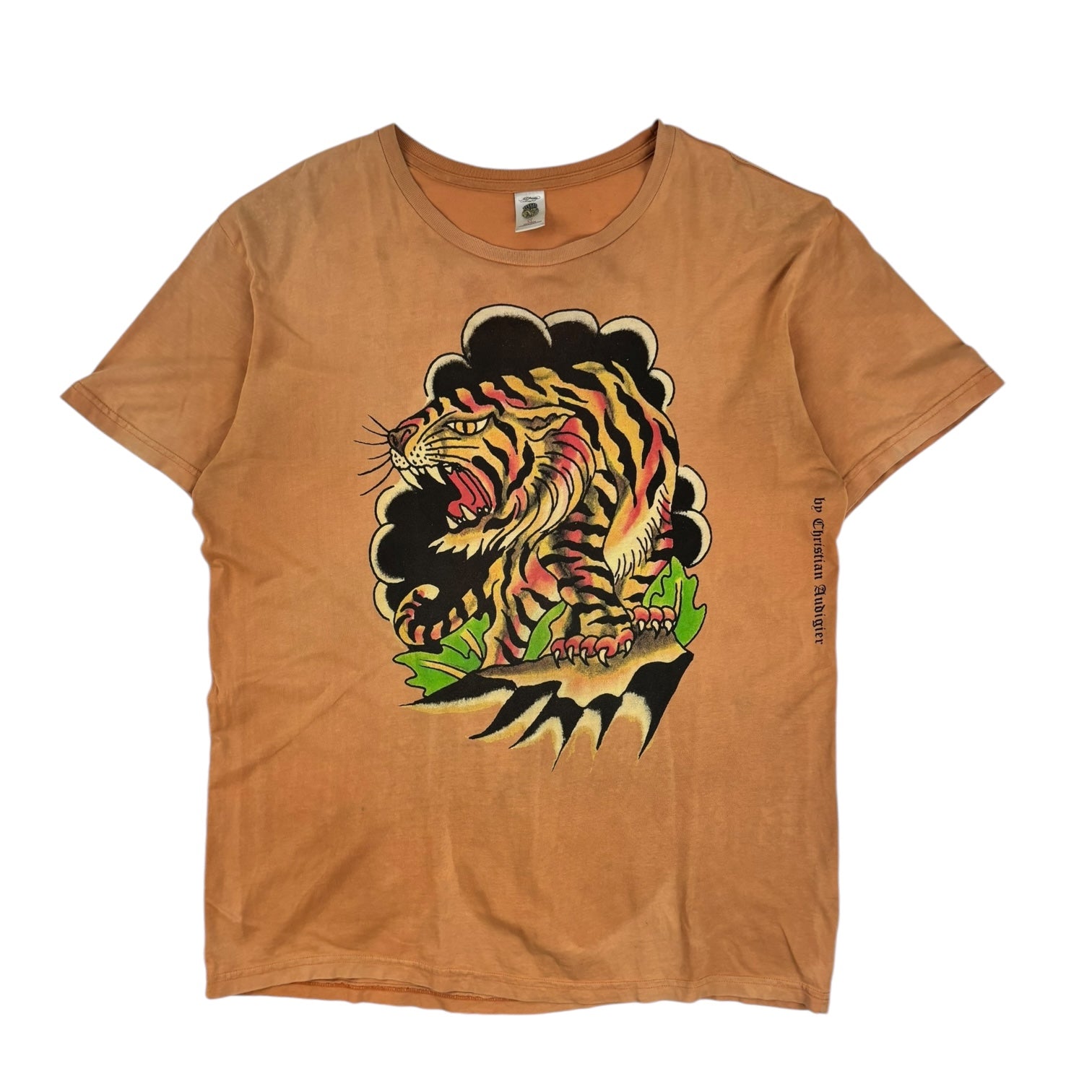 Vintage Y2K Ed Hardy Tiger T-Shirt Orange