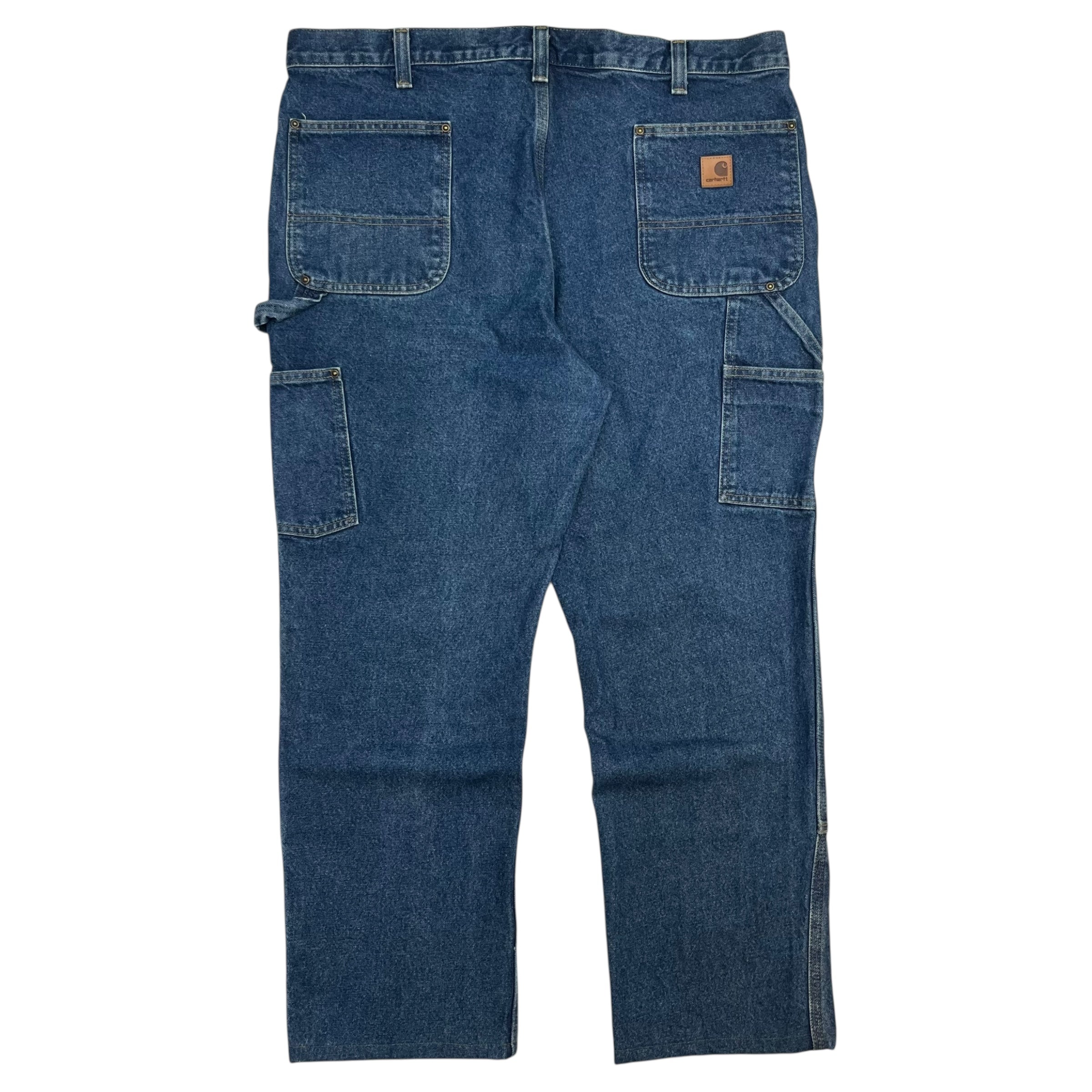 Vintage Carhartt Double Knee Denim Work Pants Blue