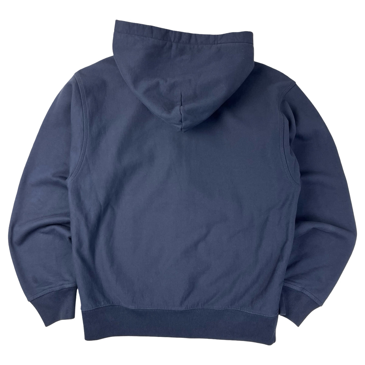 Stussy Stock Logo Zip Up Hoodie Navy