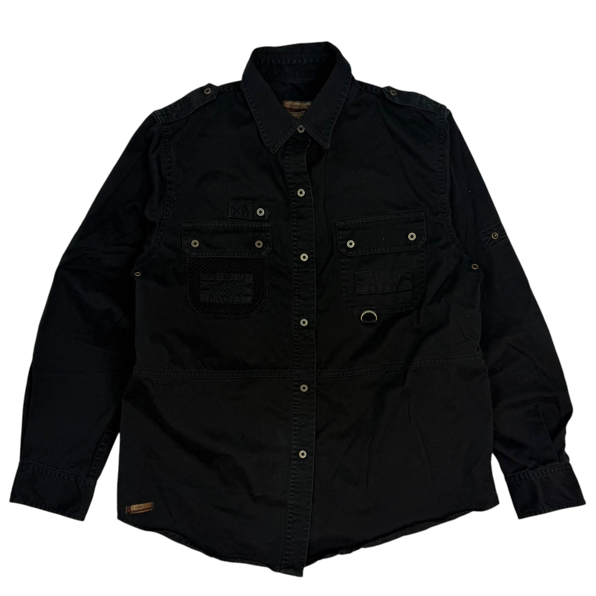 (W) Vintage Lauren RL Denim Button Up Black