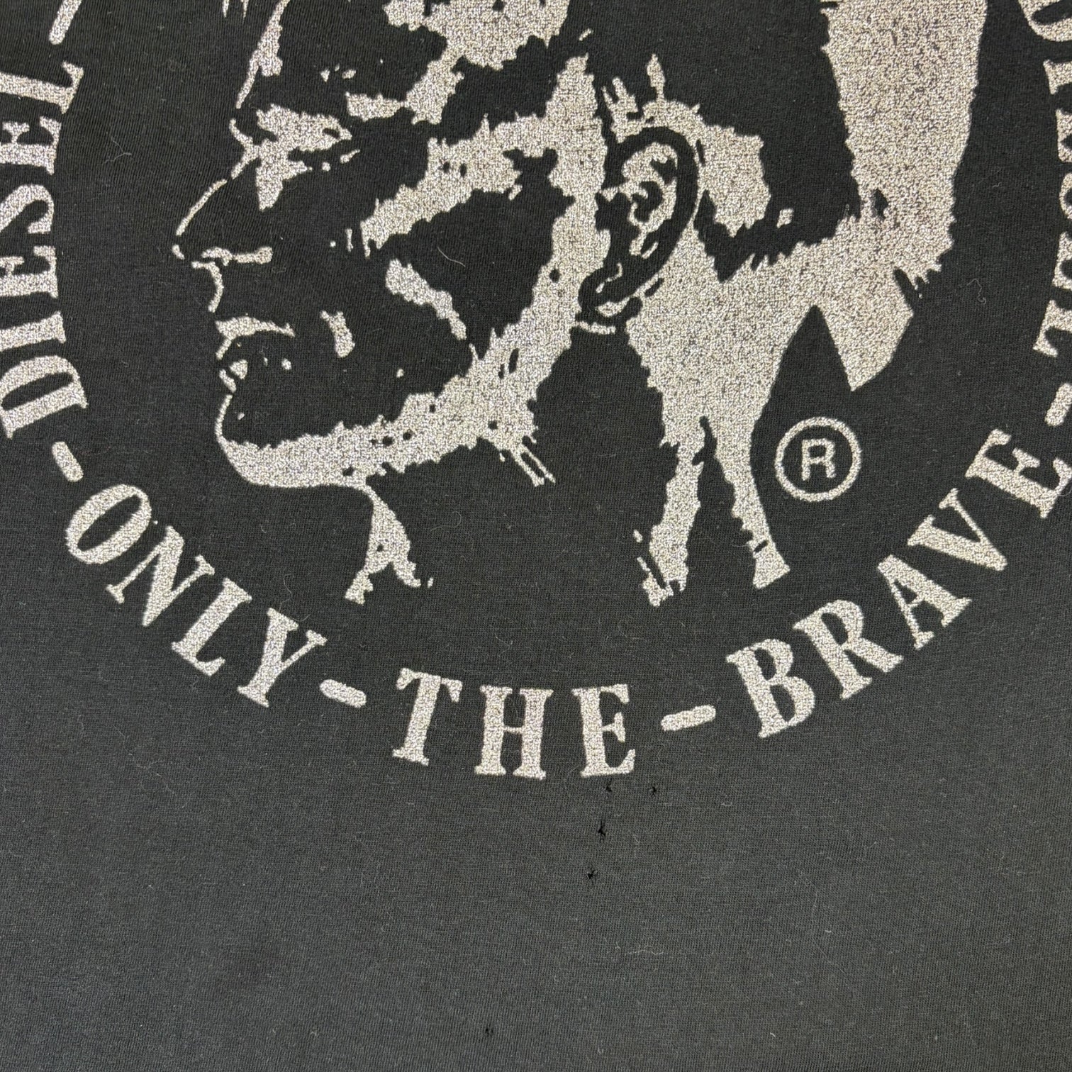 (W) Diesel Logo Muscle T-Shirt Black