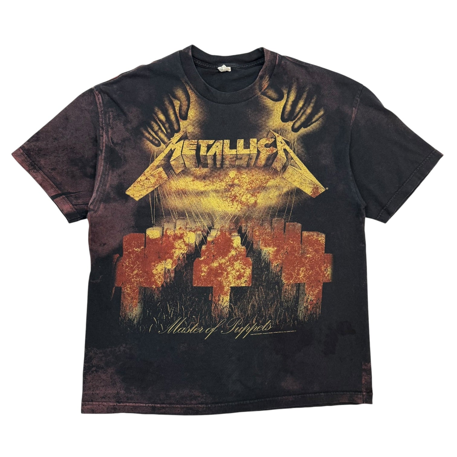 2010 Metallica Master Of Puppets Tee Bleached Black