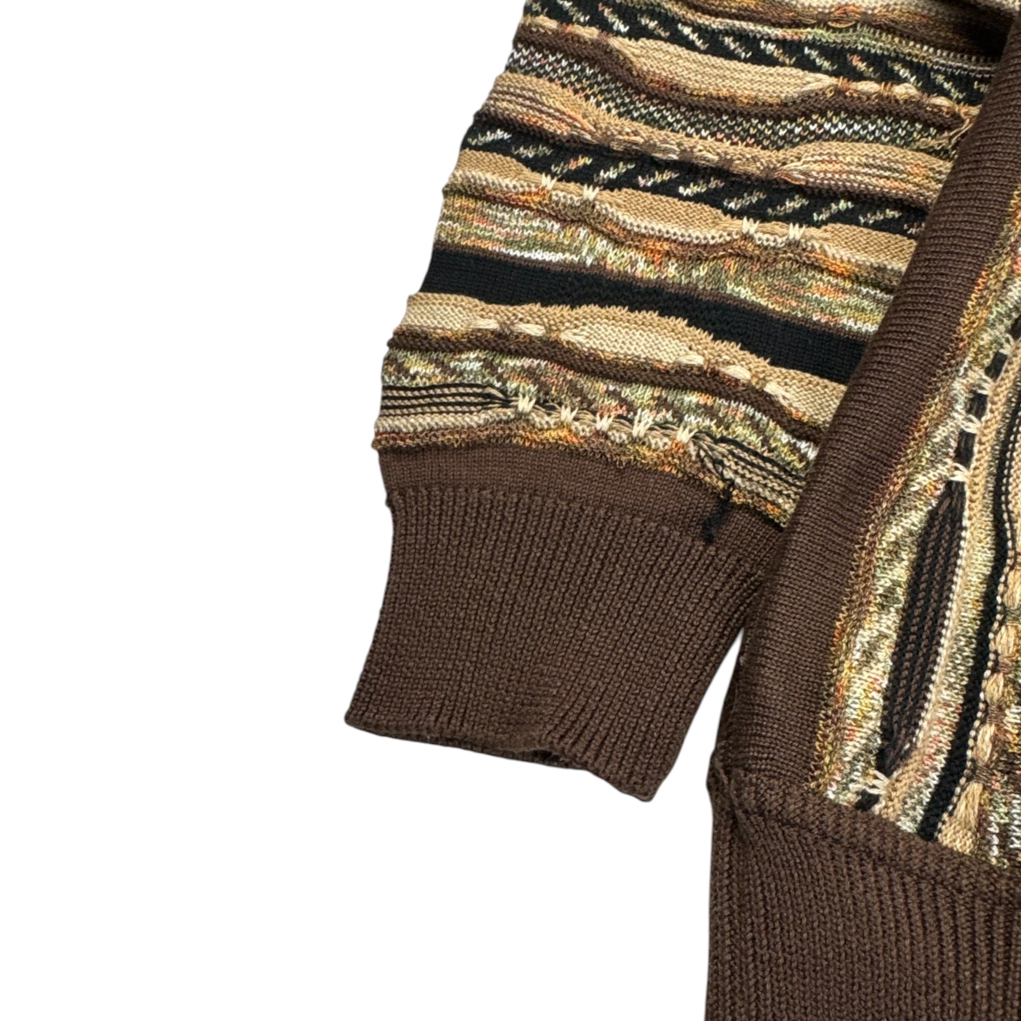 Vintage Montechiaro 3D Knit V-Neck Sweater