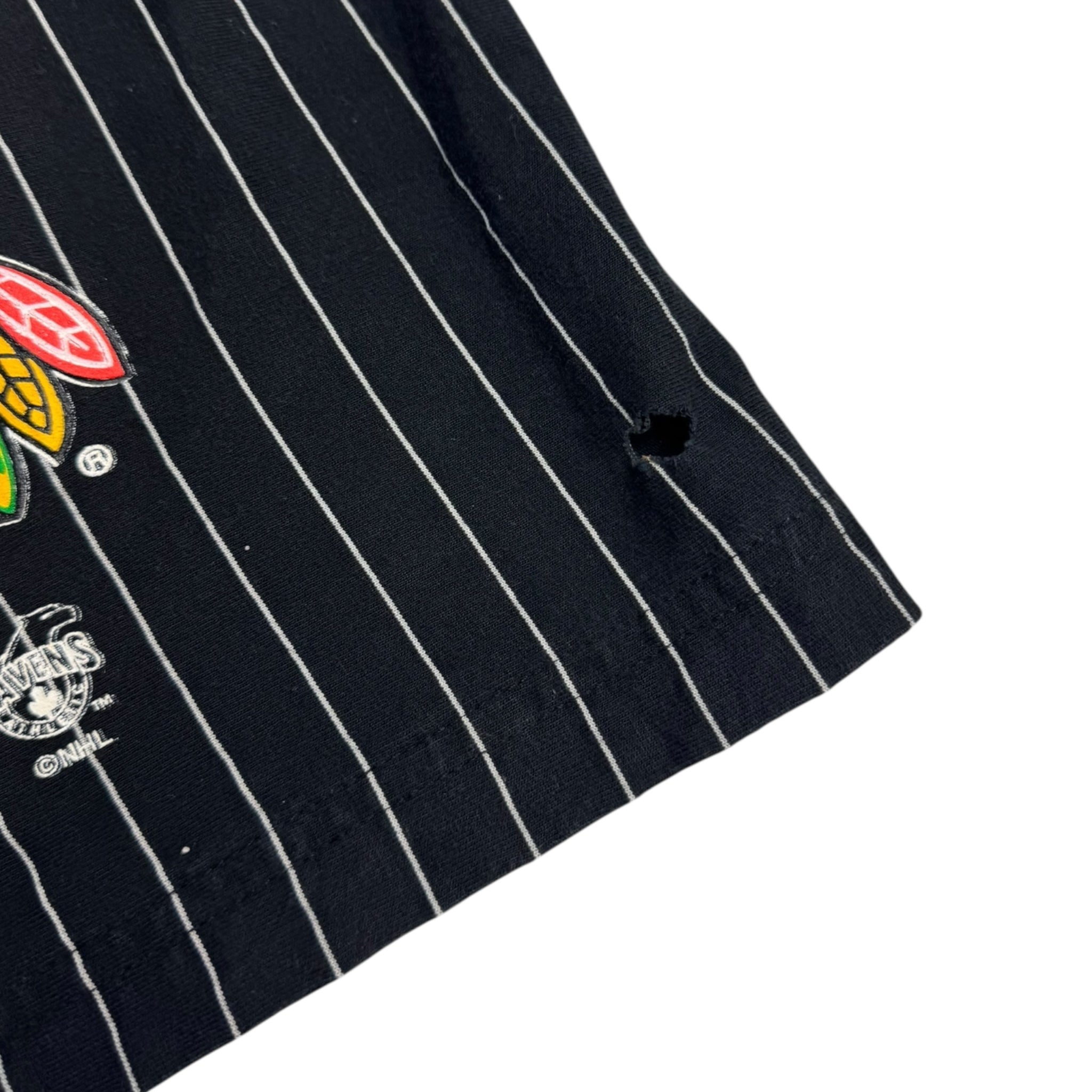 Vintage Chicago Black Hawks All Over Print Jersey T-Shirt