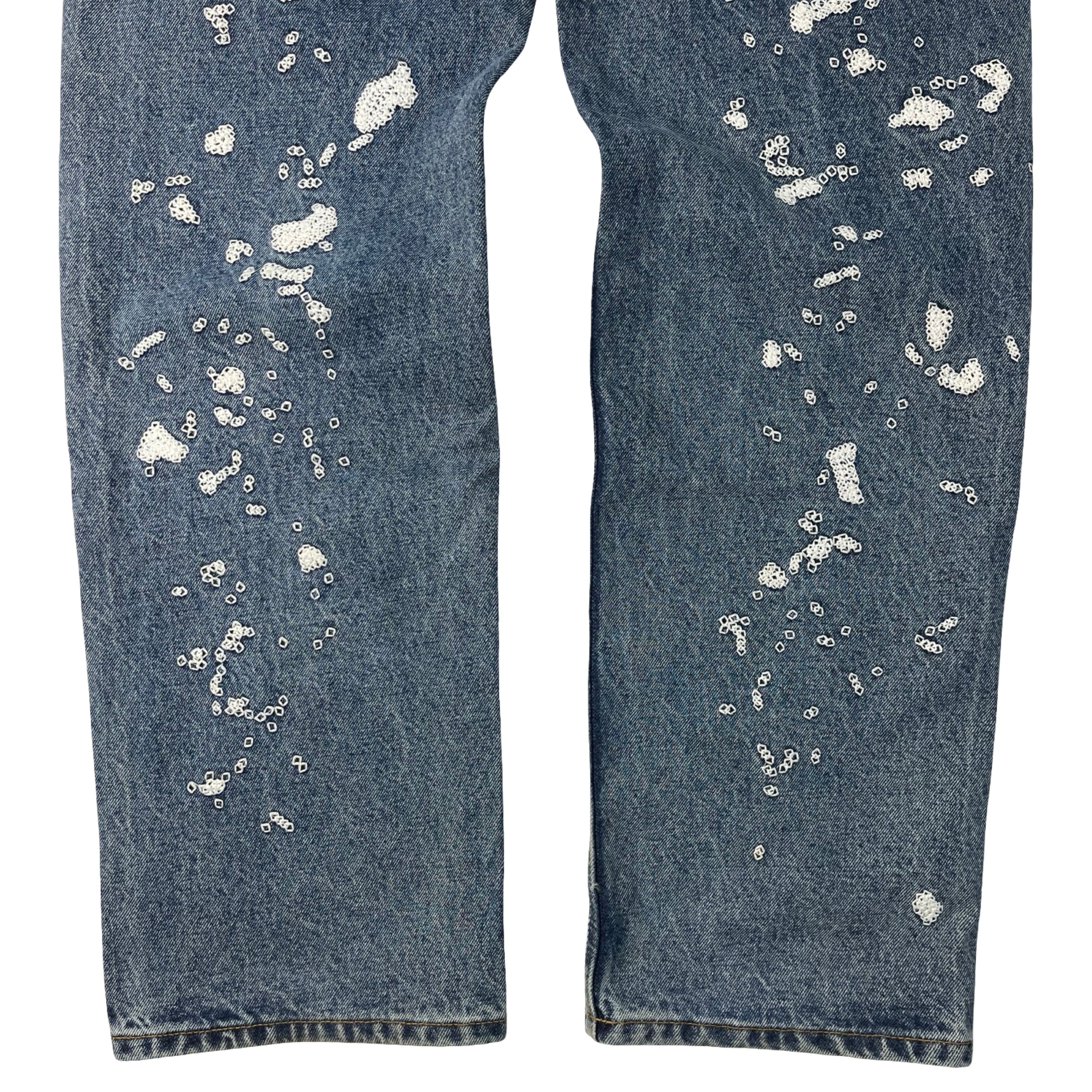 Fugazi Chain Splatter Denim Blue