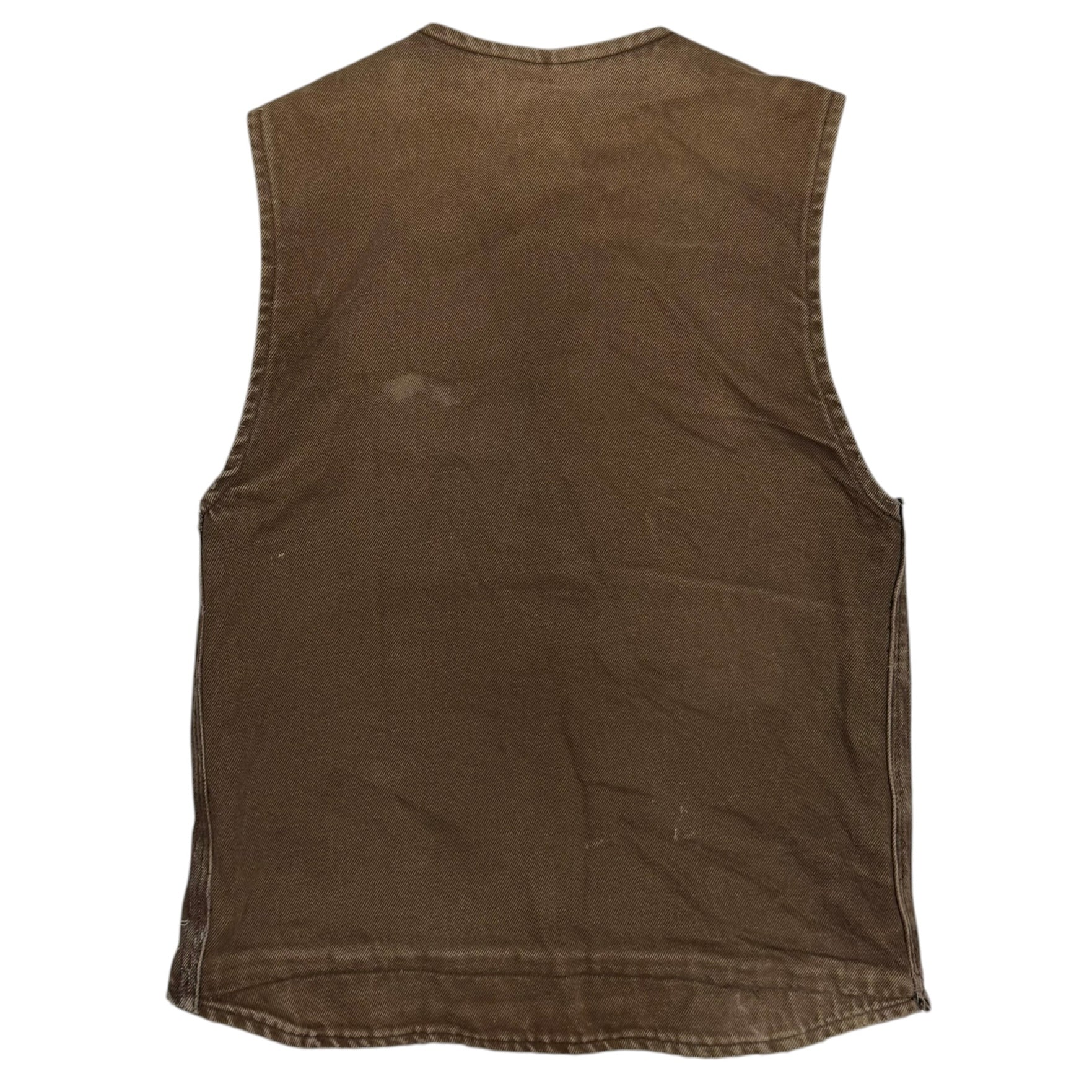 Vintage Carhartt Fleece Lined Vest Faded Brown
