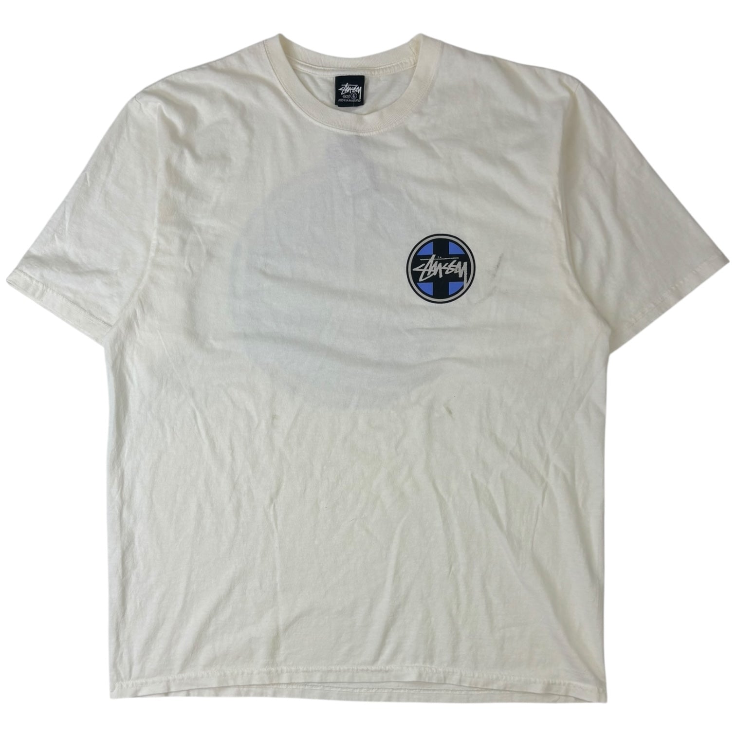 Stussy Cross Dot Pigment Dyed T-Shirt Natural