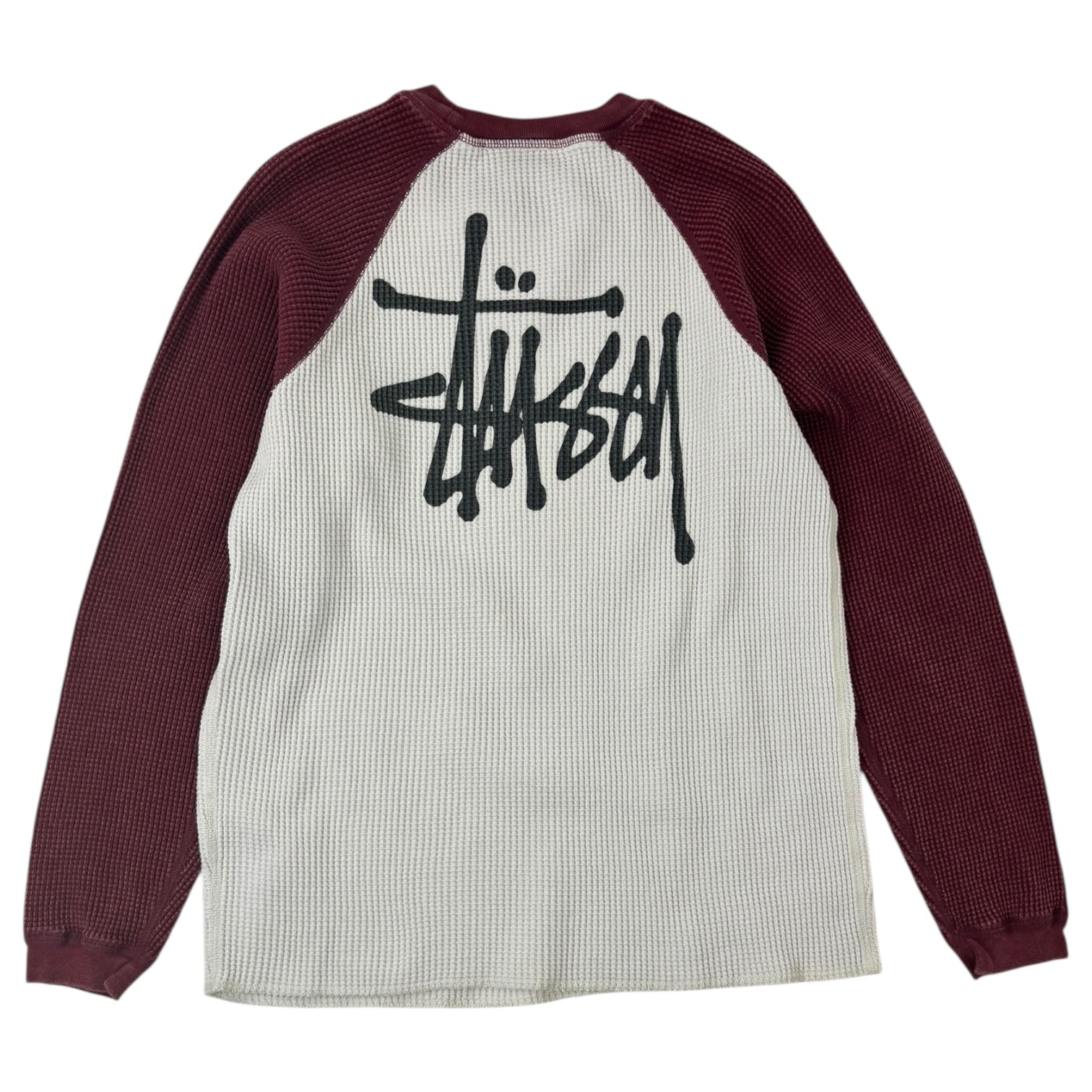 Stussy Two-Tone Raglan Thermal Burgundy