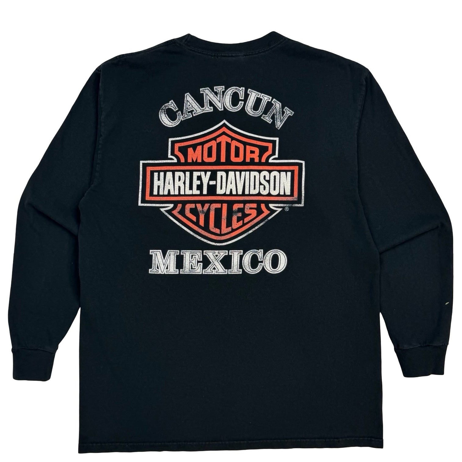 Vintage Harley Davidson Cancun Mexico Longsleeve Black