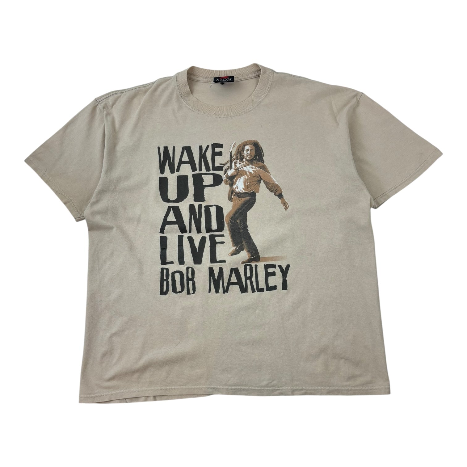 Vintage 2001 Bob Marley “Wake Up and Live” T-Shirt Tan