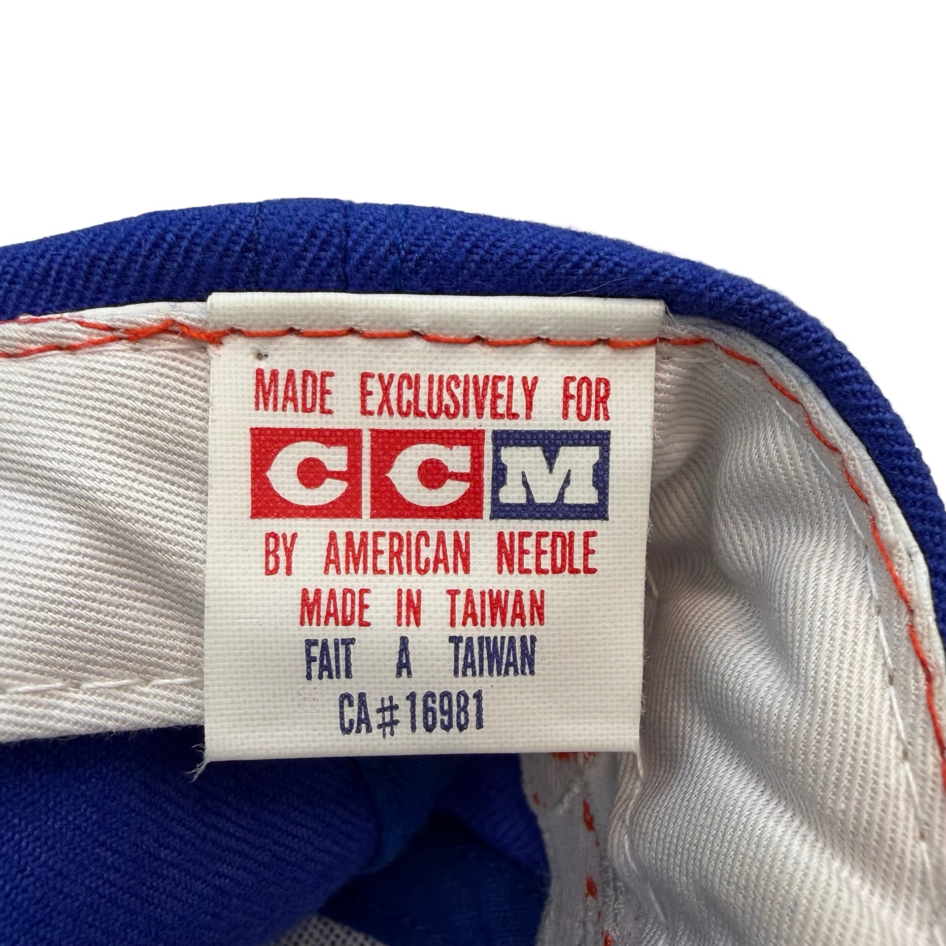 Vintage Edmonton Oilers CCM Graffiti Snapback Hat Blue