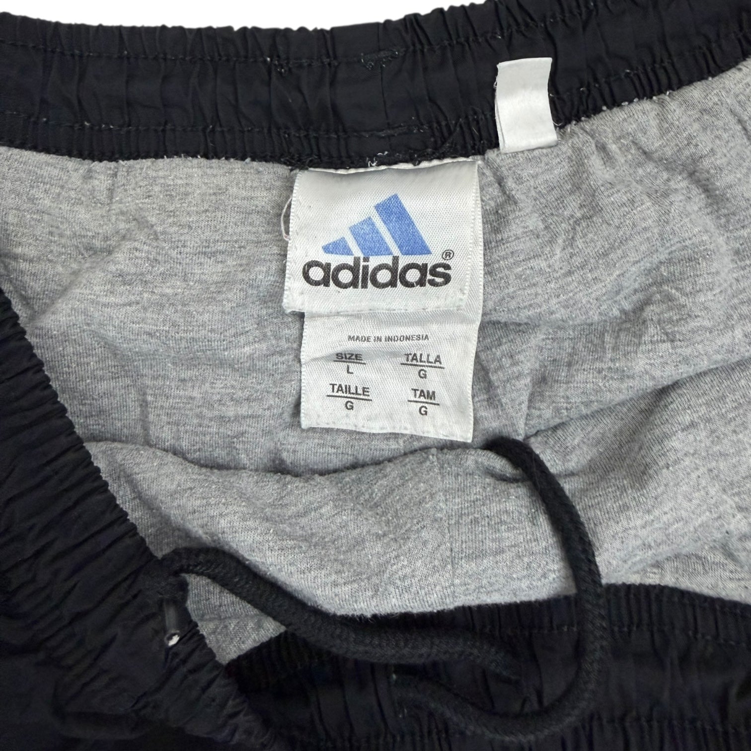Vintage Black Adidas Striped Fleece Lined Trackpants