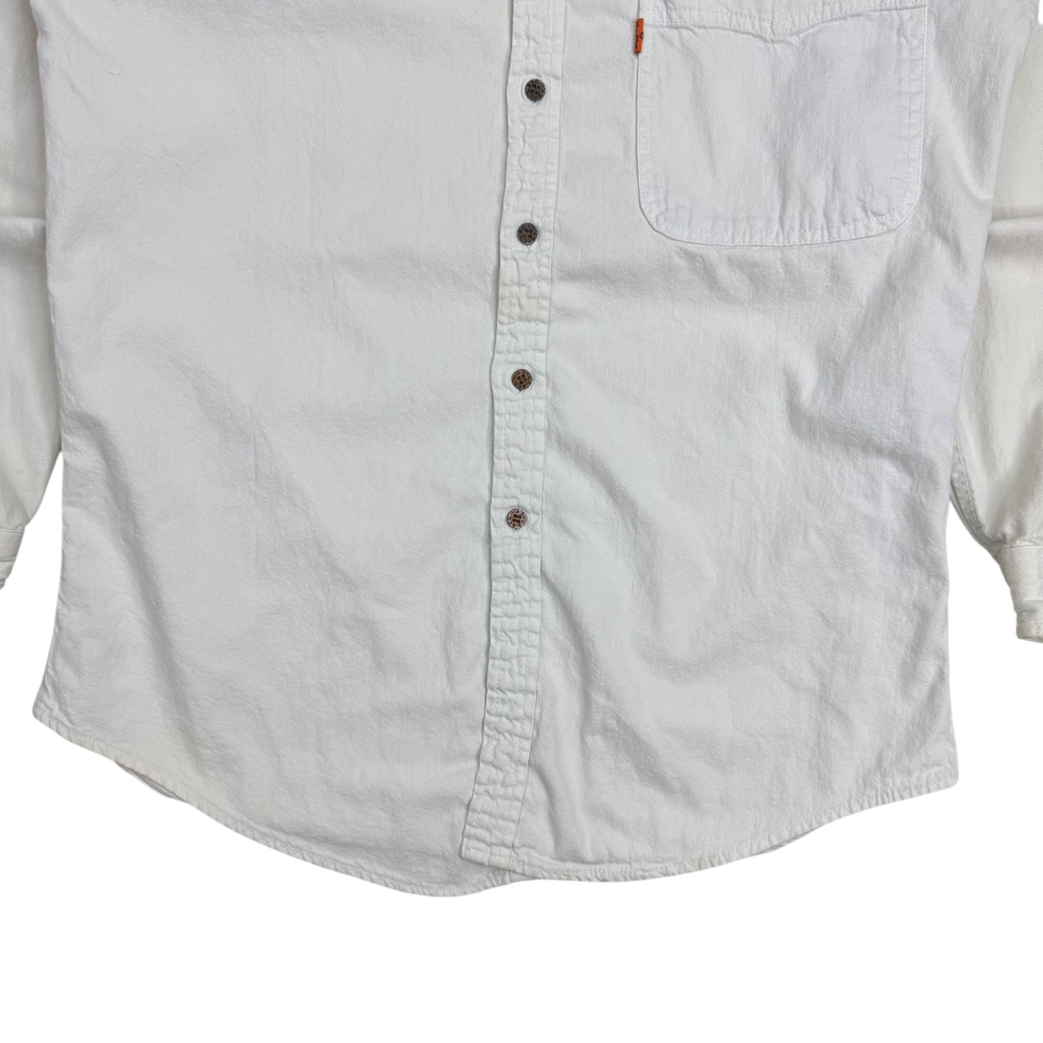 Vintage Levi’s Orange Tab Button Up Shirt White