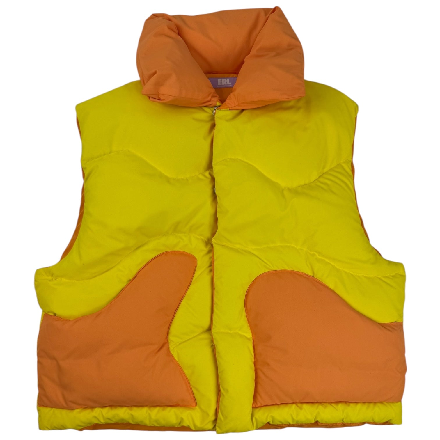 ERL Down Woven Puffer Vest Orange/Yellow